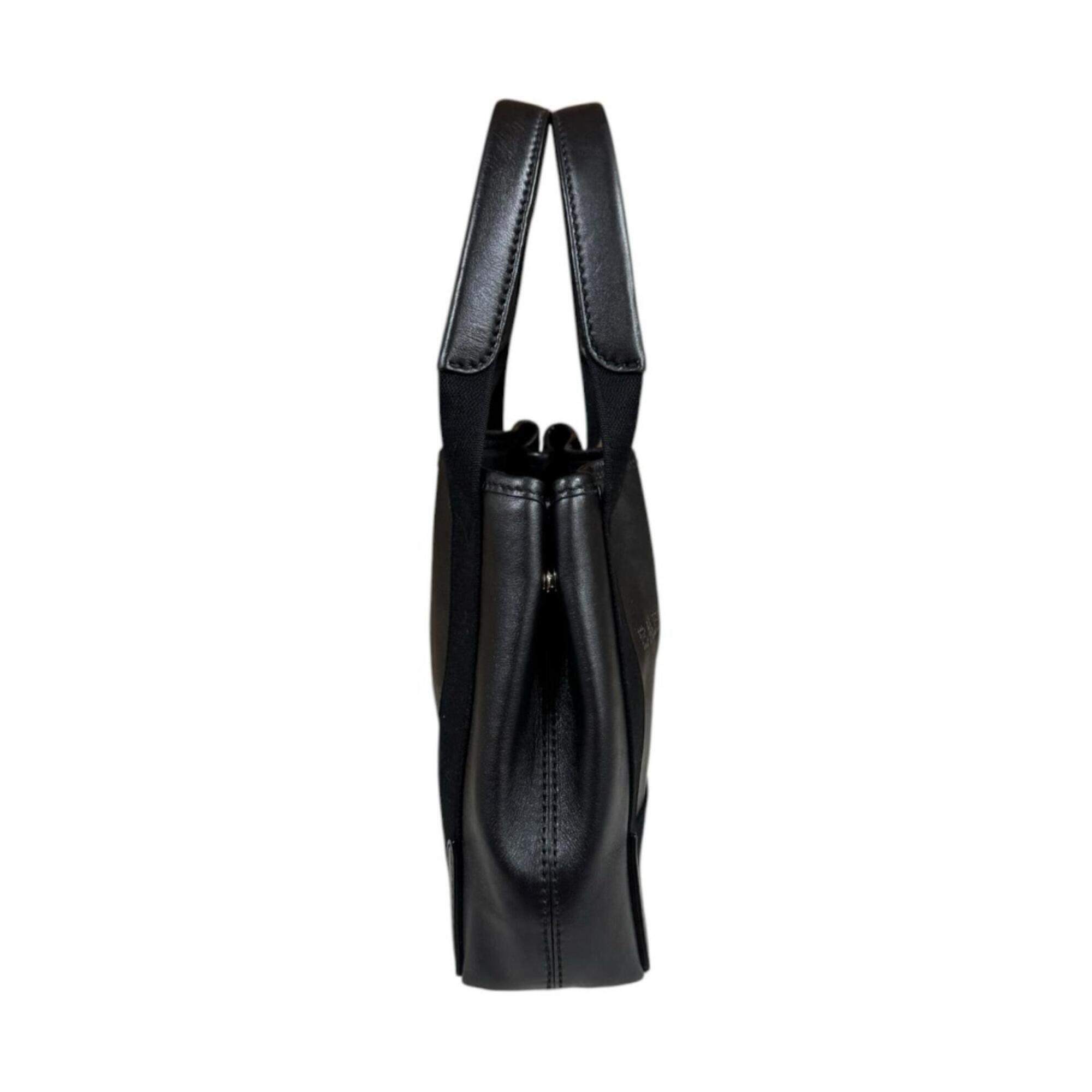 Balenciaga Black Leather Pouch Shoulder Bag (Pre-Owned)