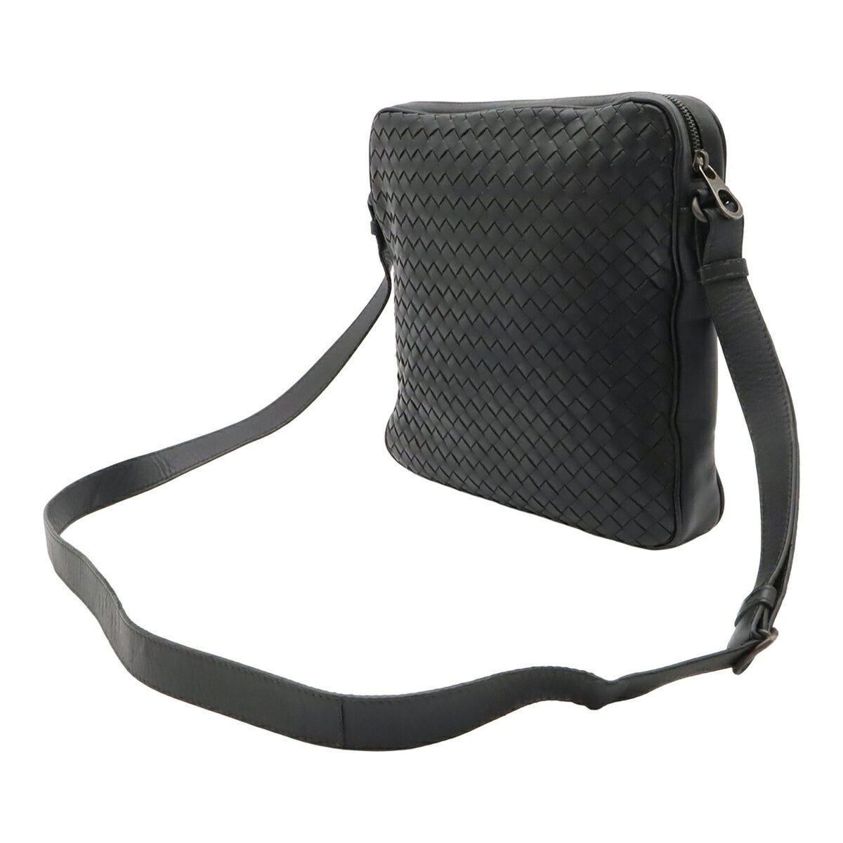 Bottega Veneta Black Leather Shoulder Bag (Pre-Owned)