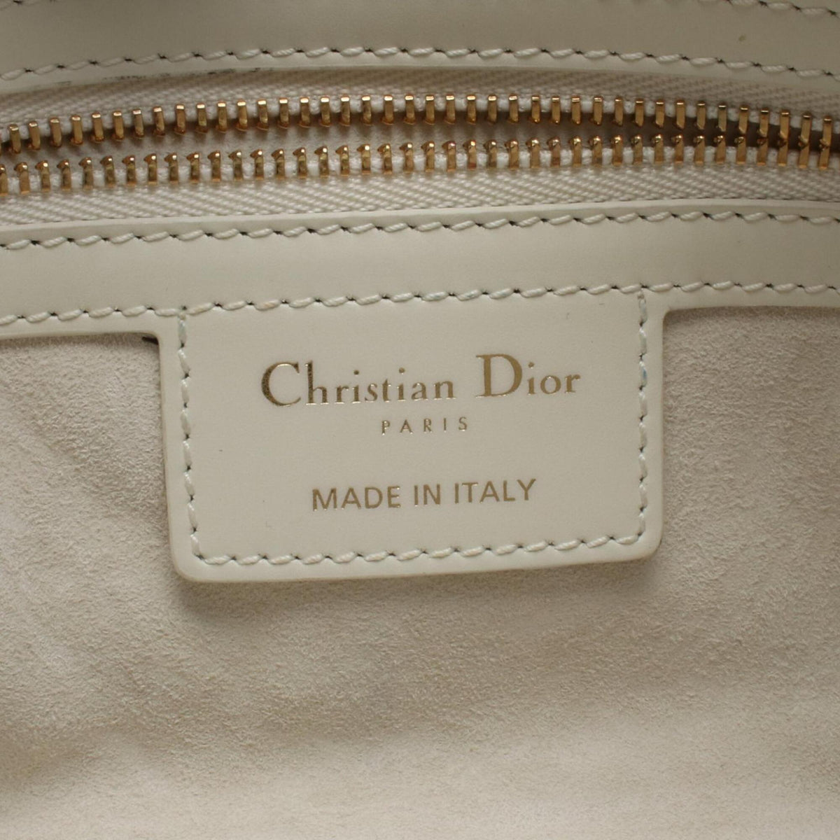 Christian Dior White Leather Handbag Shoulder Bag (Pre-Owned)