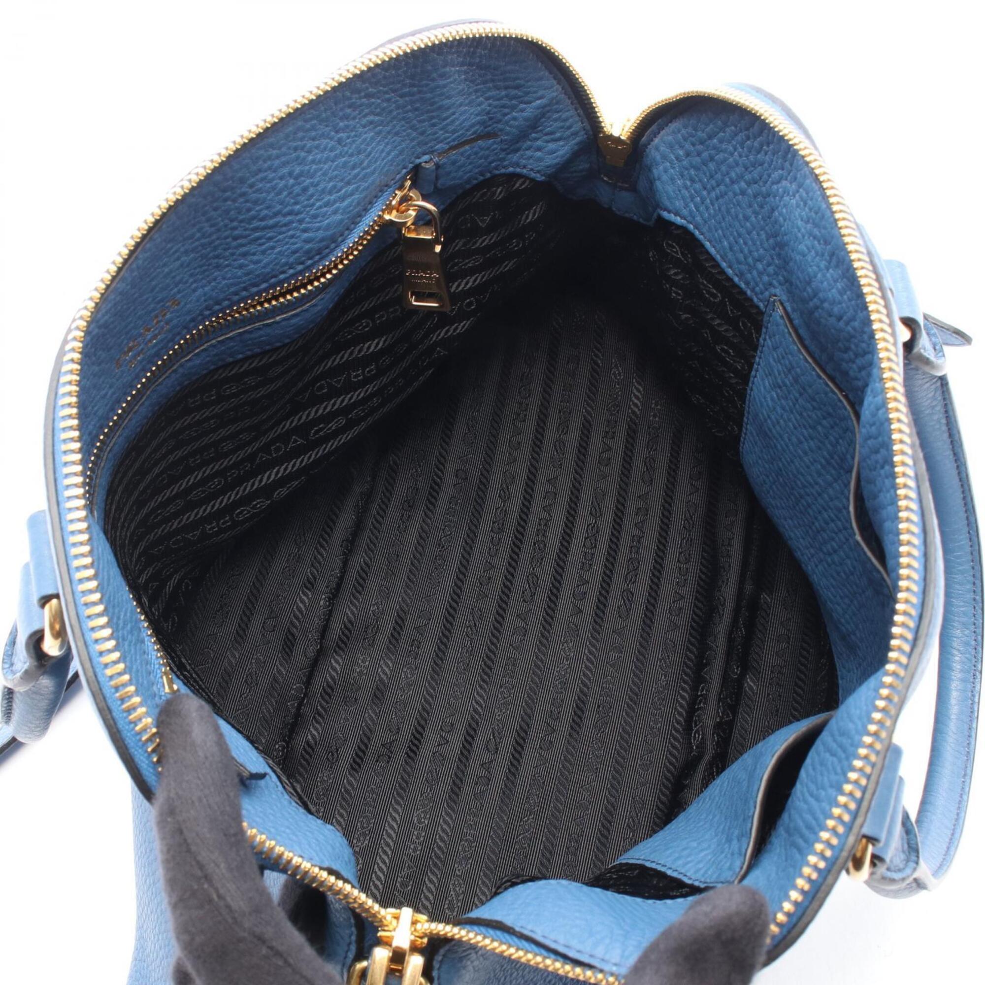 Prada Blue Leather Handbag (Pre-Owned)