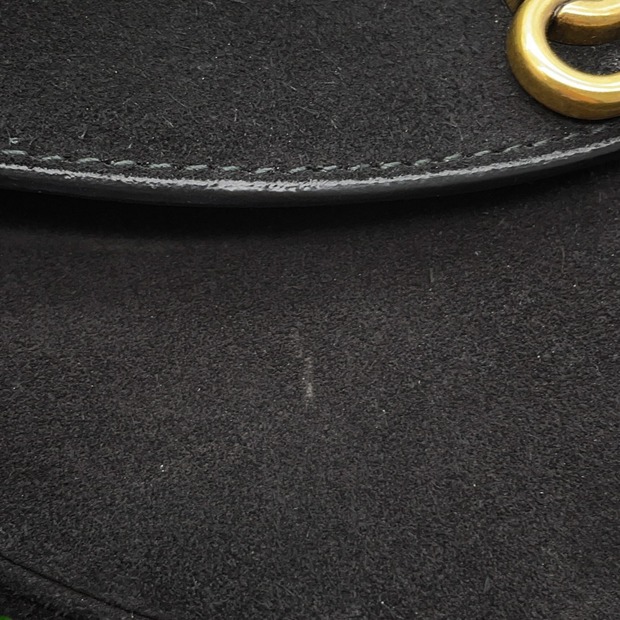 Balenciaga Black Green Suede Handbag (Pre-Owned)