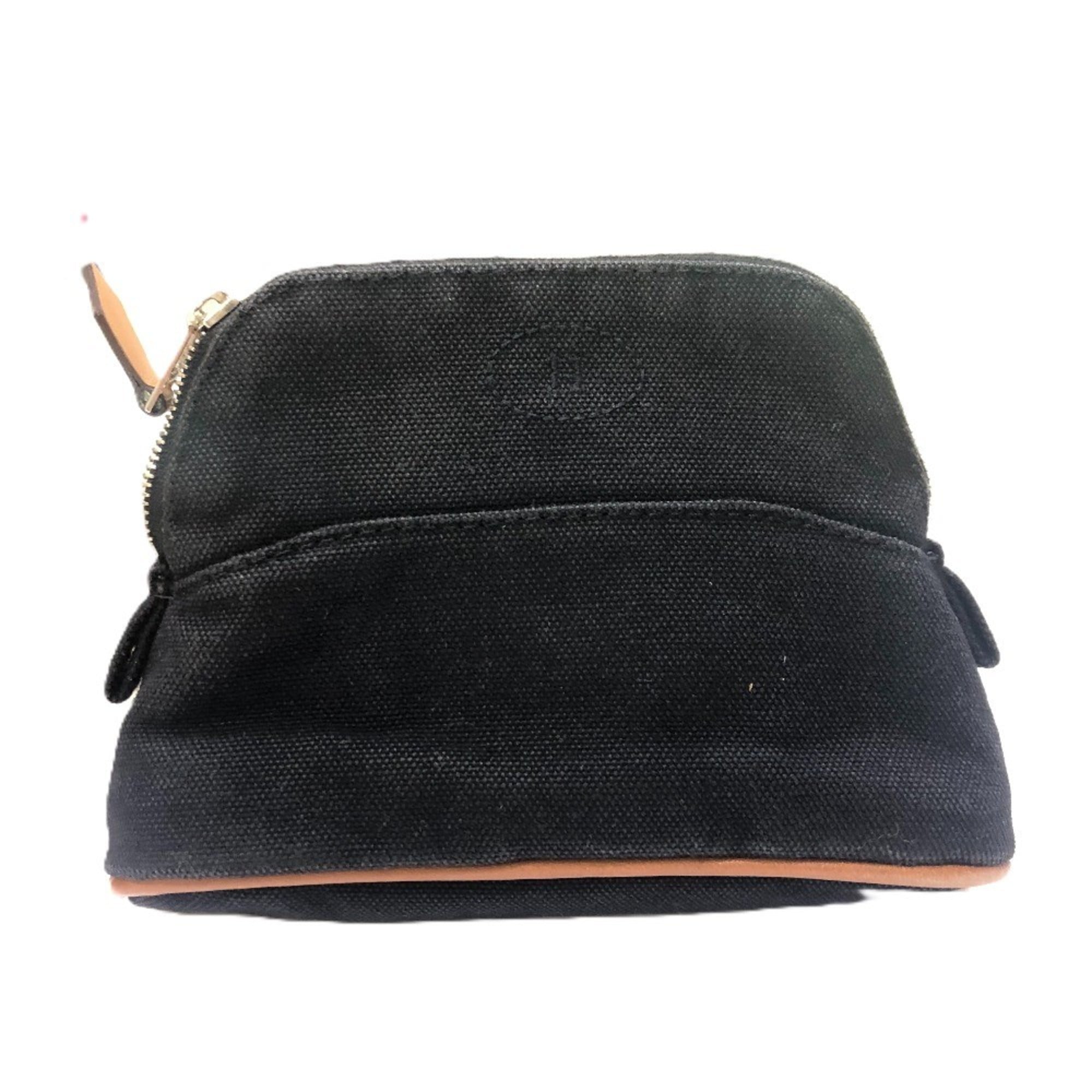 Hermes Bolide Black Canvas Pouch (Pre-Owned)