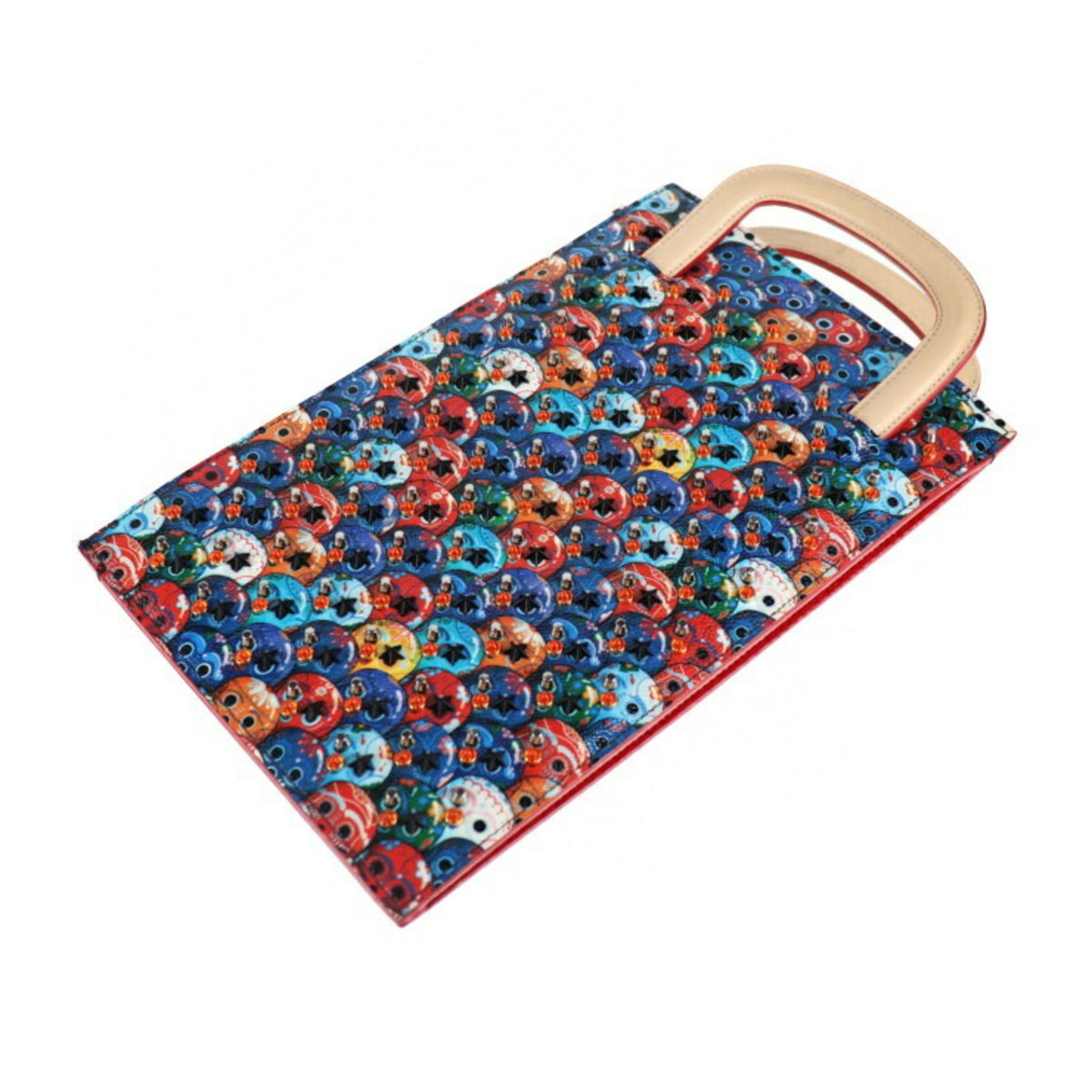 Christian Louboutin Multi-Color Leather Clutch Bag Handbag (Pre-Owned)