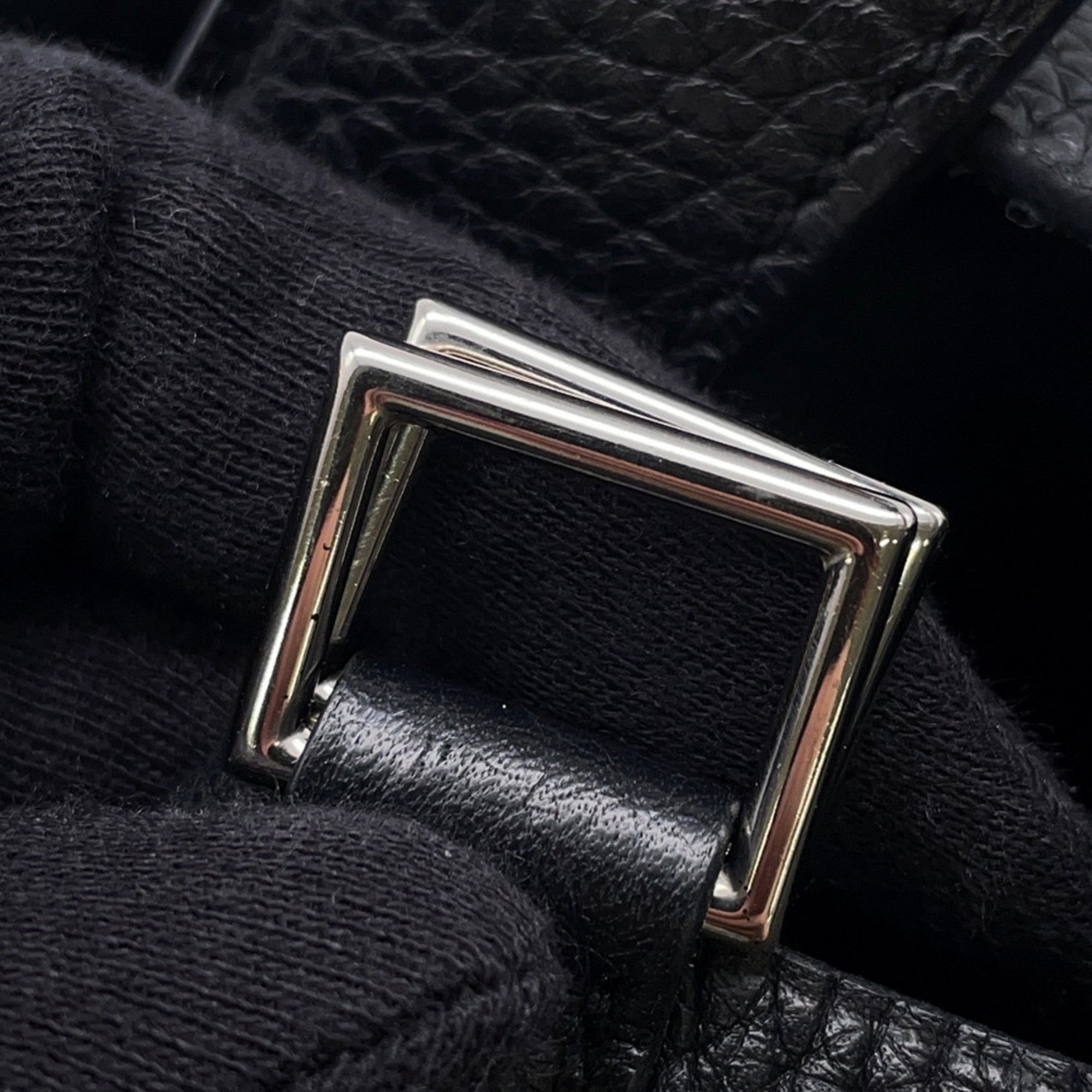 Hermes Black Taurillon Clemence Leather Handbag (Pre-Owned)
