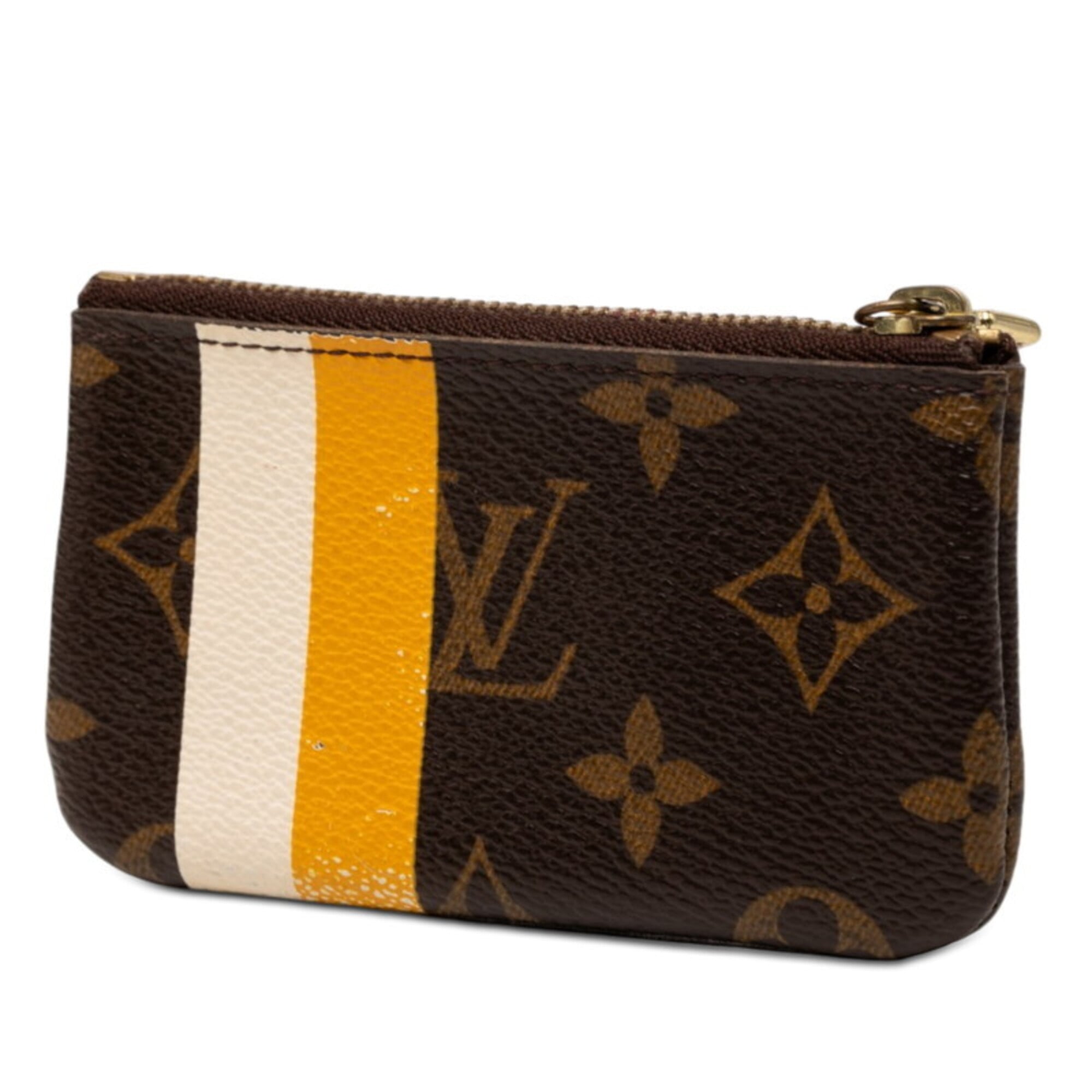 Louis Vuitton Brown Yellow Pvc Coin Purse/Coin Case (Pre-Owned)