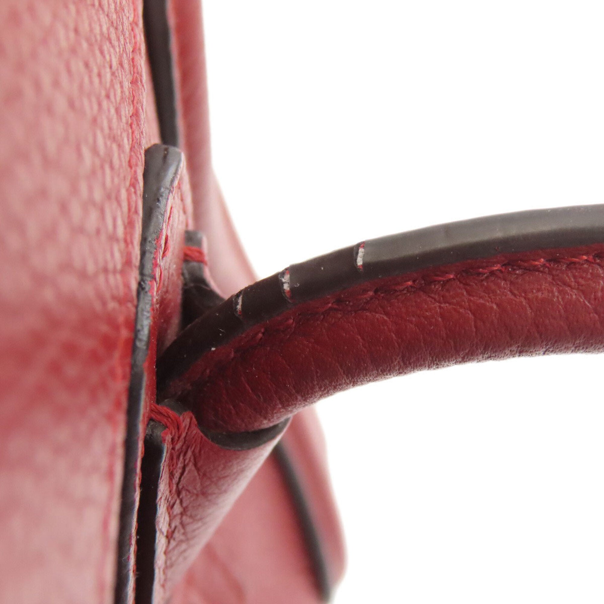 Celine Luggage Red Color Leather Handbag (Pre-Owned)