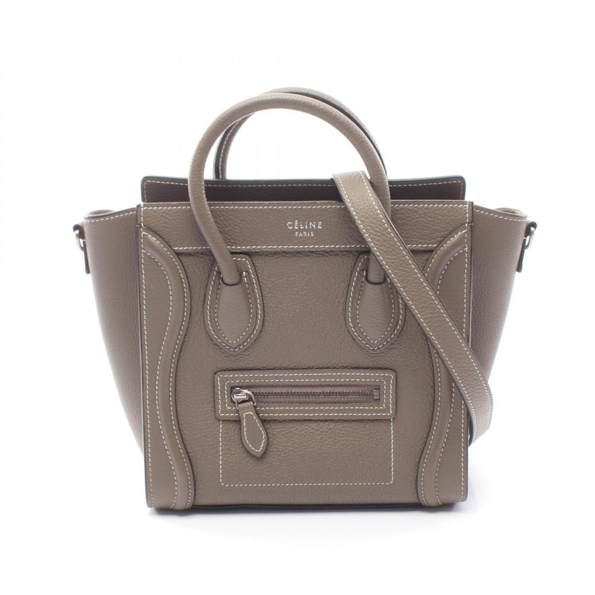 Celine Gray Leather Handbag (Pre-Owned)
