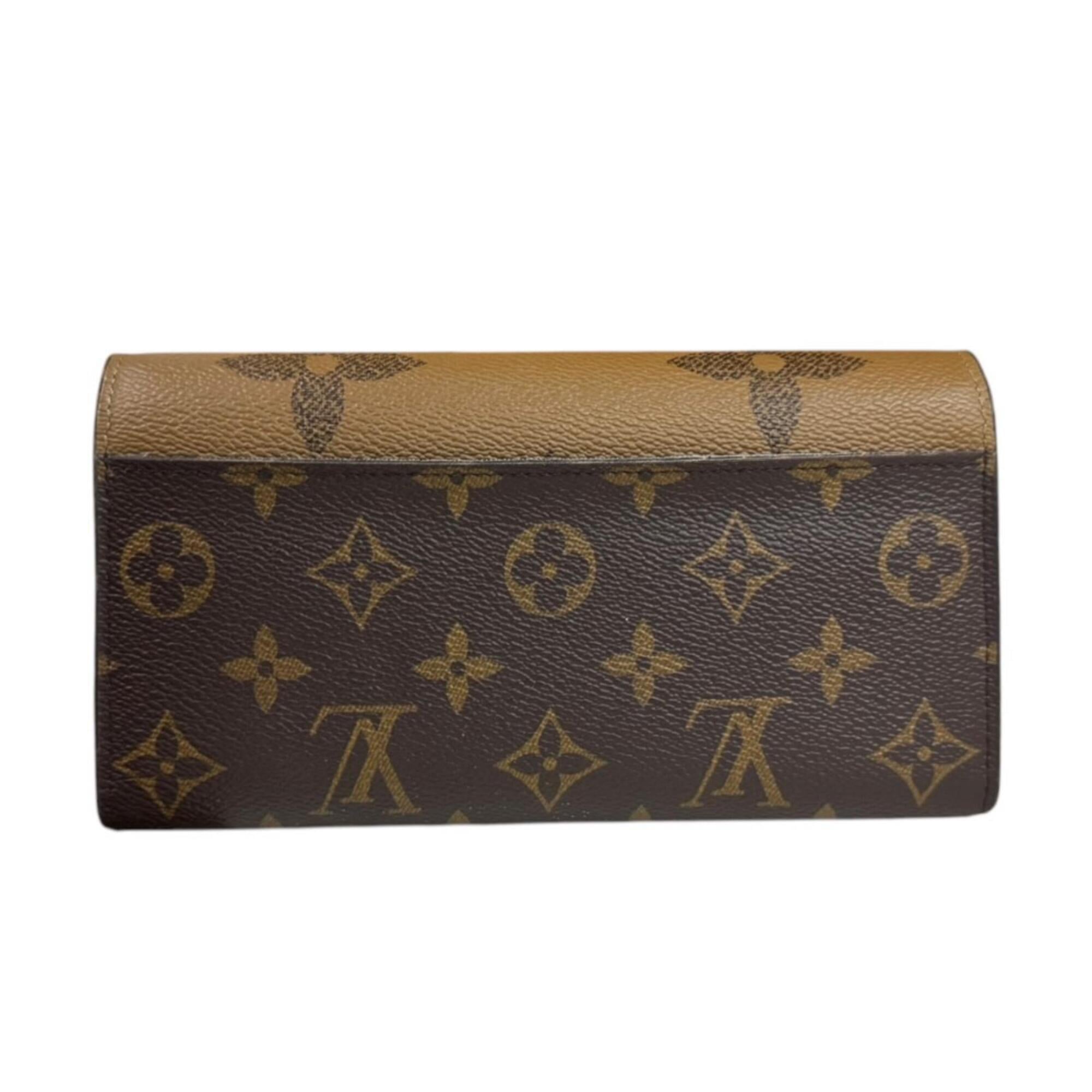 Louis Vuitton Monogram Brown Monogram Canvas Monogram Reverse Long Wallet (Bi-Fold) (Pre-Owned)