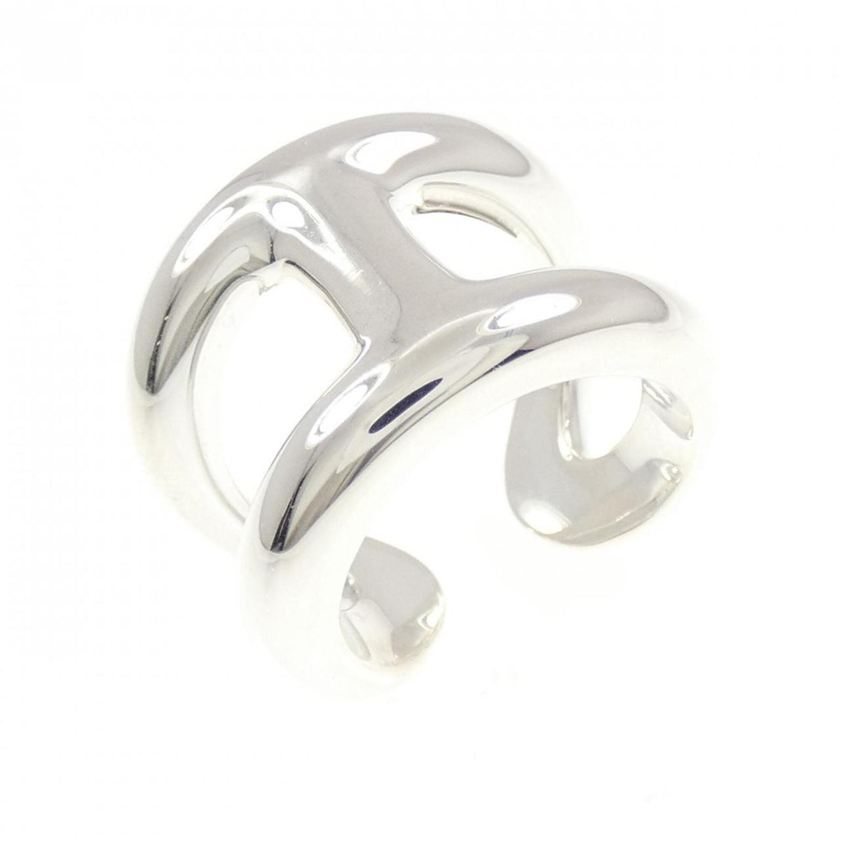 Hermes Silver 925 Band Ring (Pre-Owned)