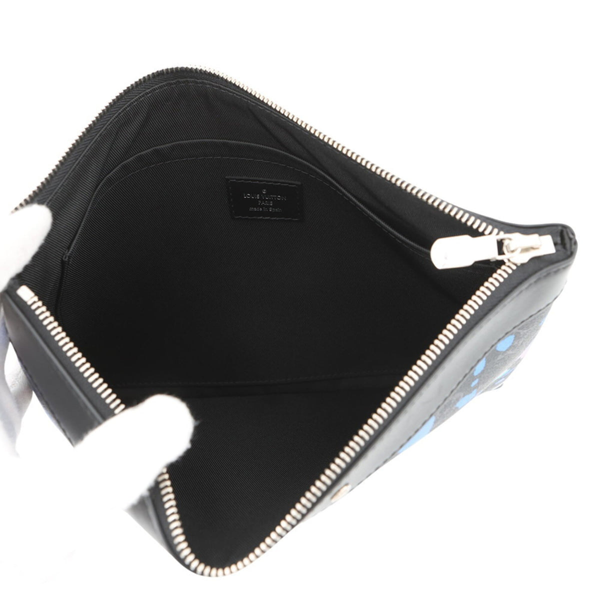 Louis Vuitton Black Monogram Eclipse Multi-Color Noir Monogram Eclipse Clutch Bag Handbag Pochette (Pre-Owned)
