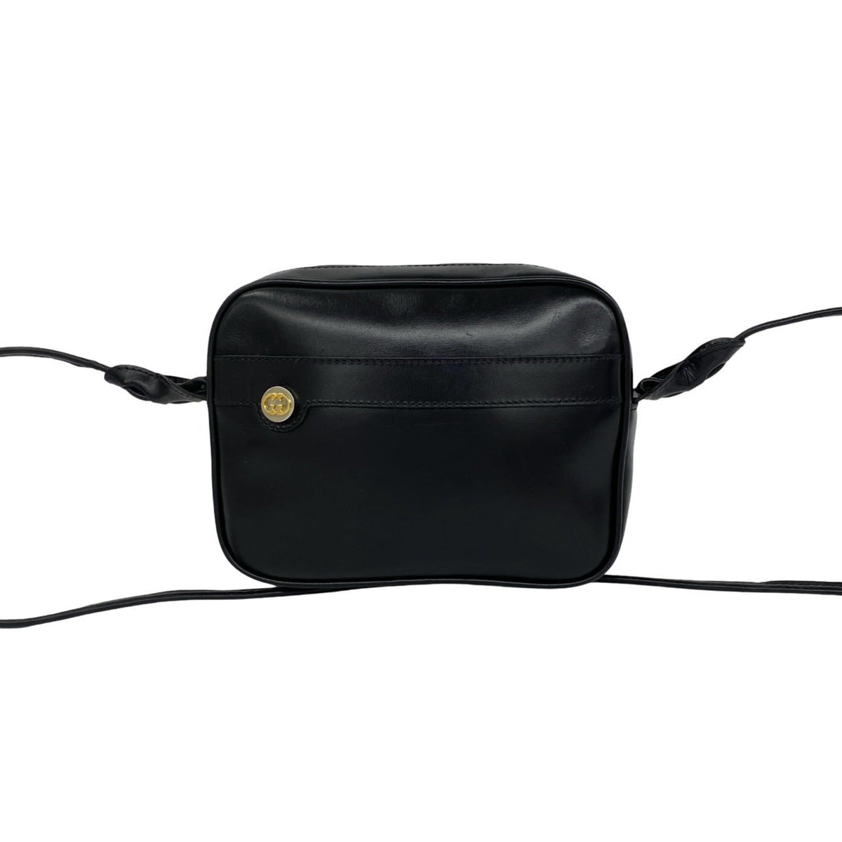 Gucci Black Leather Pochette Shoulder Bag (Pre-Owned)