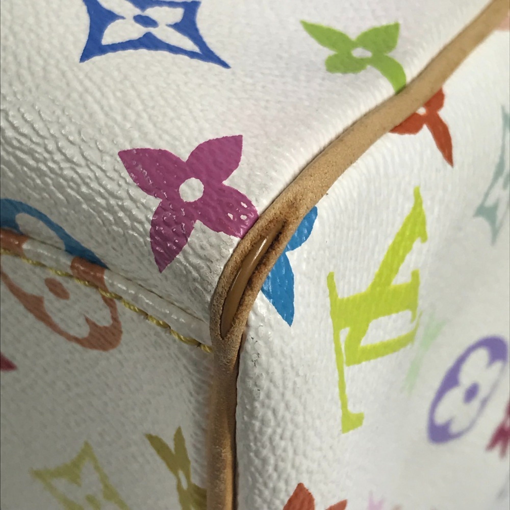 Louis Vuitton Blanc White Monogram Multicolore Shoulder Bag Tote Bag (Pre-Owned)