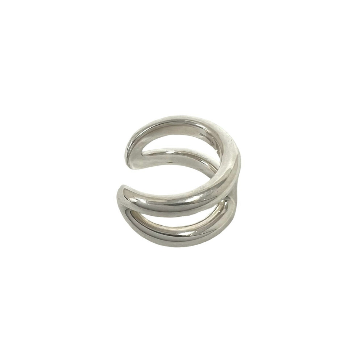 Hermes Silver Silver 925 Band Ring (Pre-Owned)