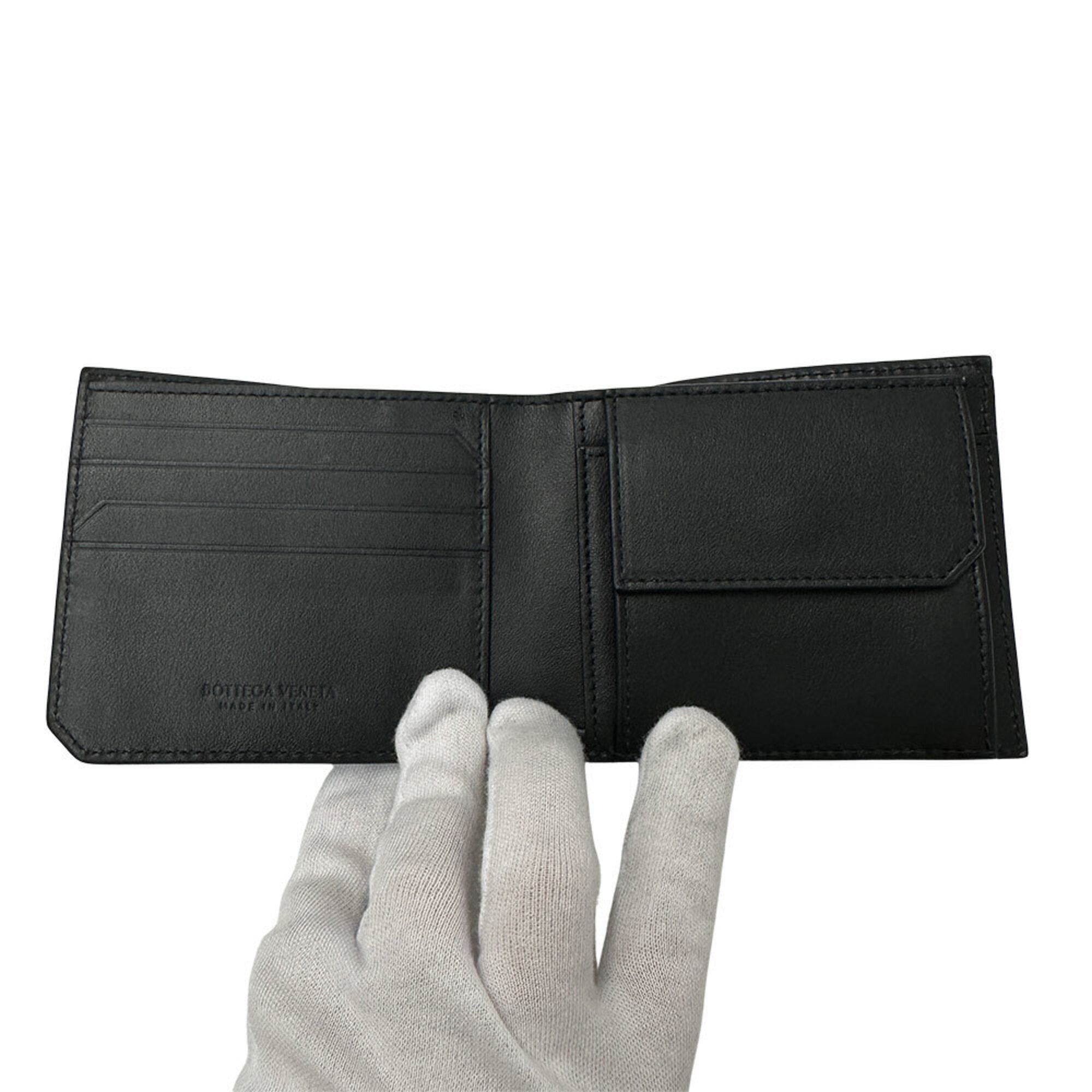 Bottega Veneta Black Leather Wallet (Bi-Fold) (Pre-Owned)