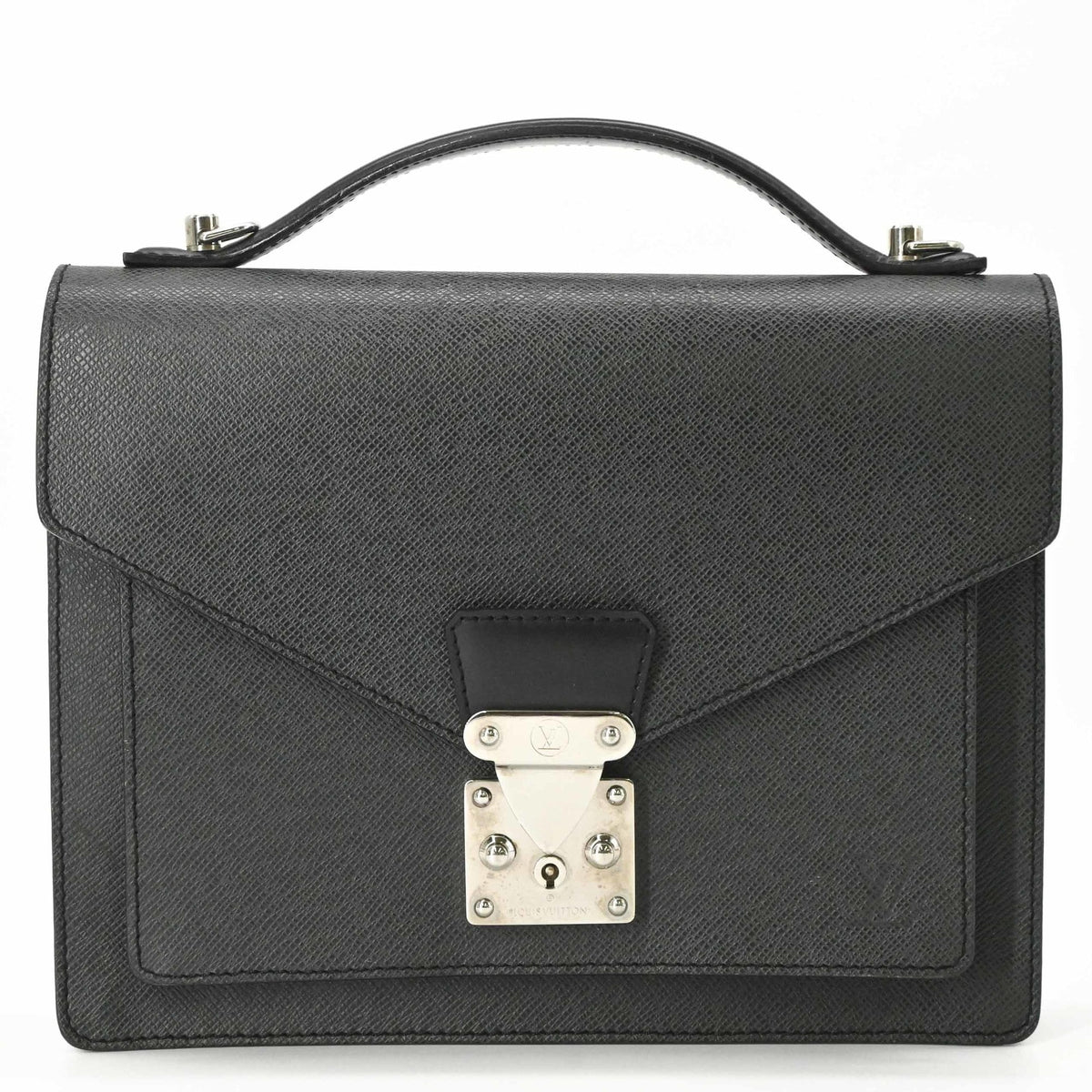 Louis Vuitton Black Taiga Leather Leather Handbag (Pre-Owned)