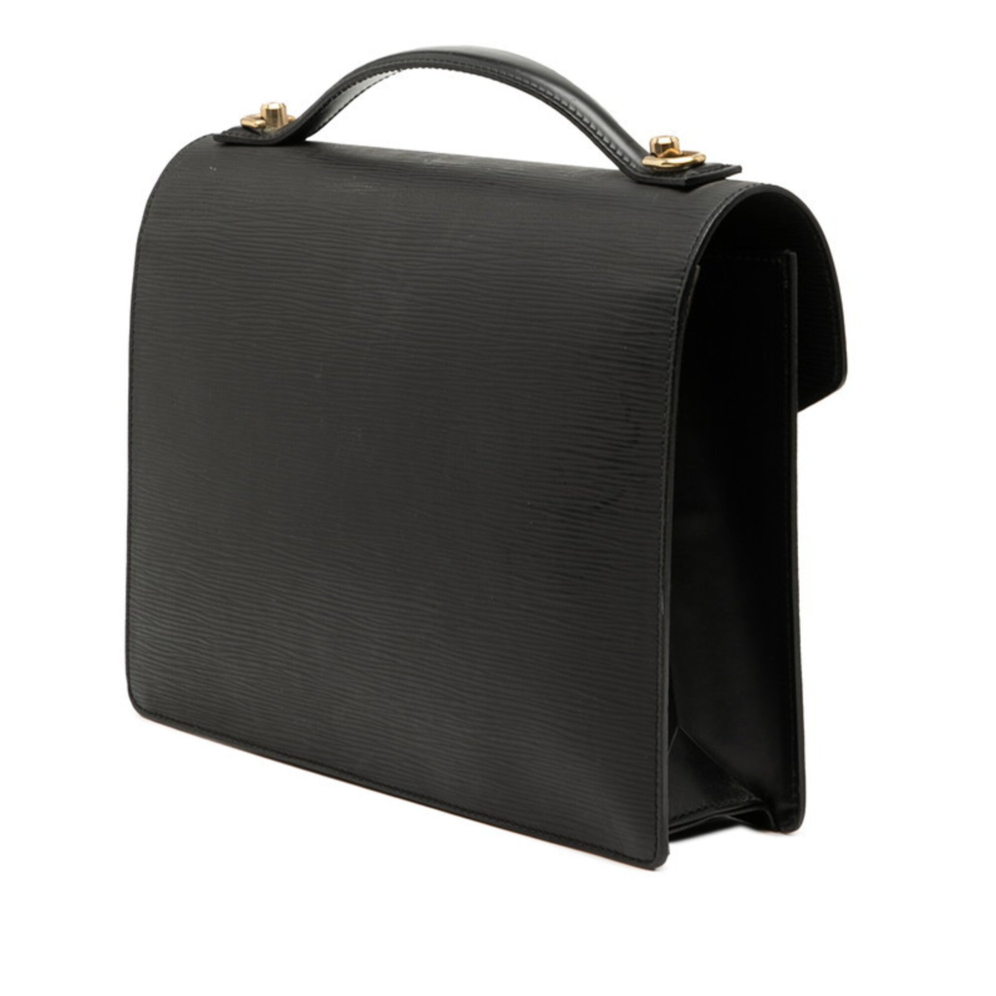 Louis Vuitton Black Noir Leather Handbag (Pre-Owned)