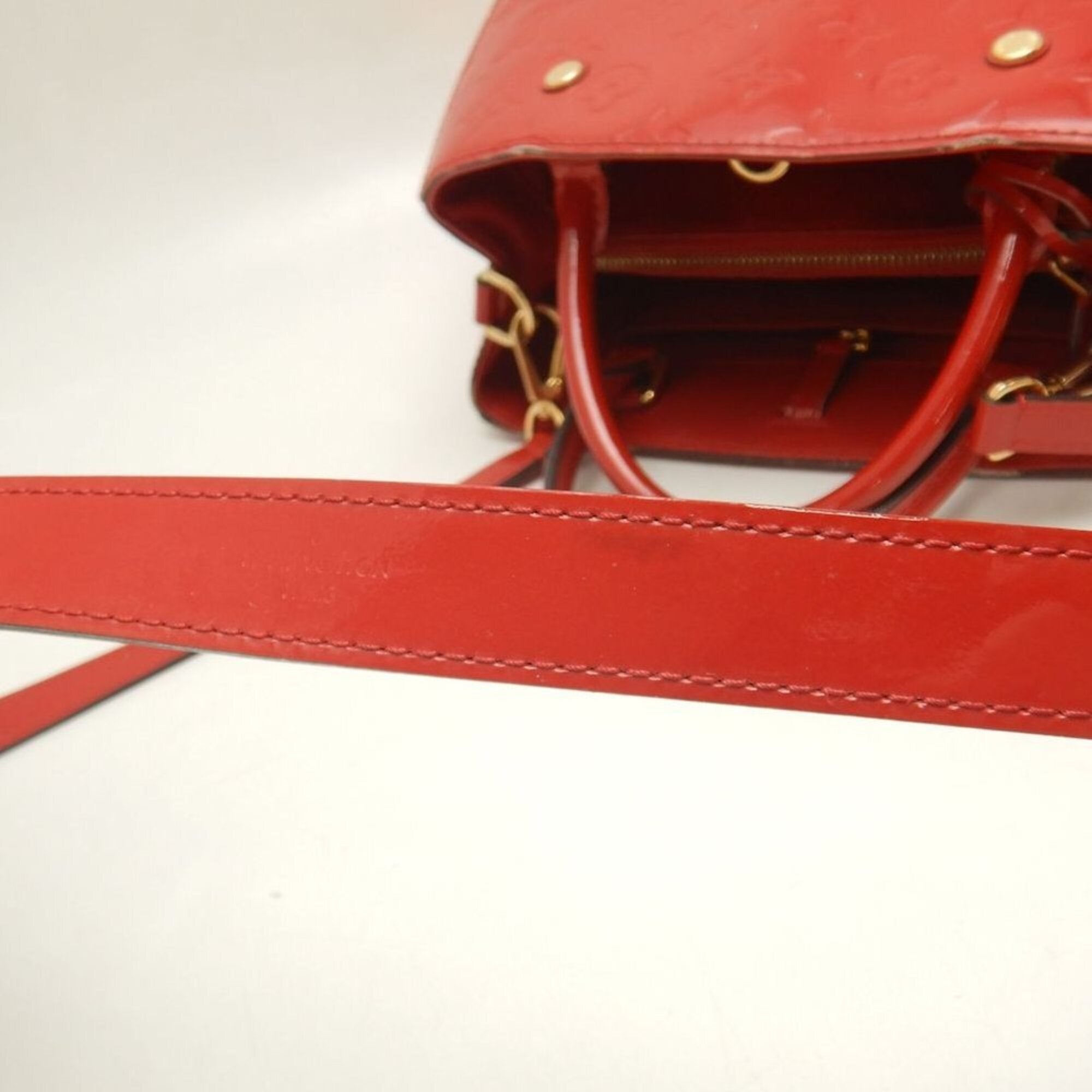 Louis Vuitton Cerise Patent Leather Handbag (Pre-Owned)