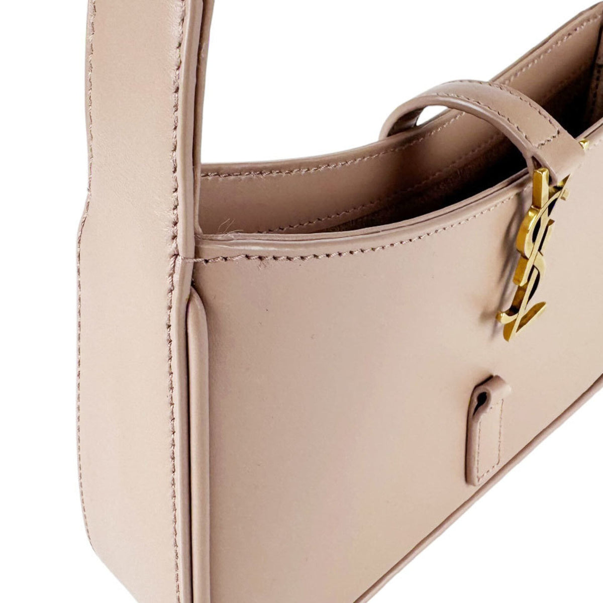 Saint Laurent Pink Beige Leather Handbag (Pre-Owned)