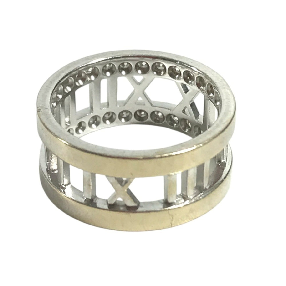 Tiffany Silver White Gold (18K) Band Ring (Pre-Owned)