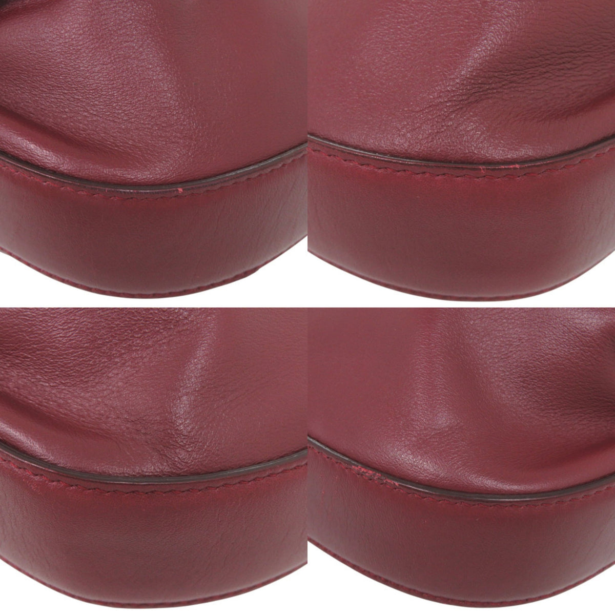 Salvatore Ferragamo Bordeaux Leather Shoulder Bag (Pre-Owned)