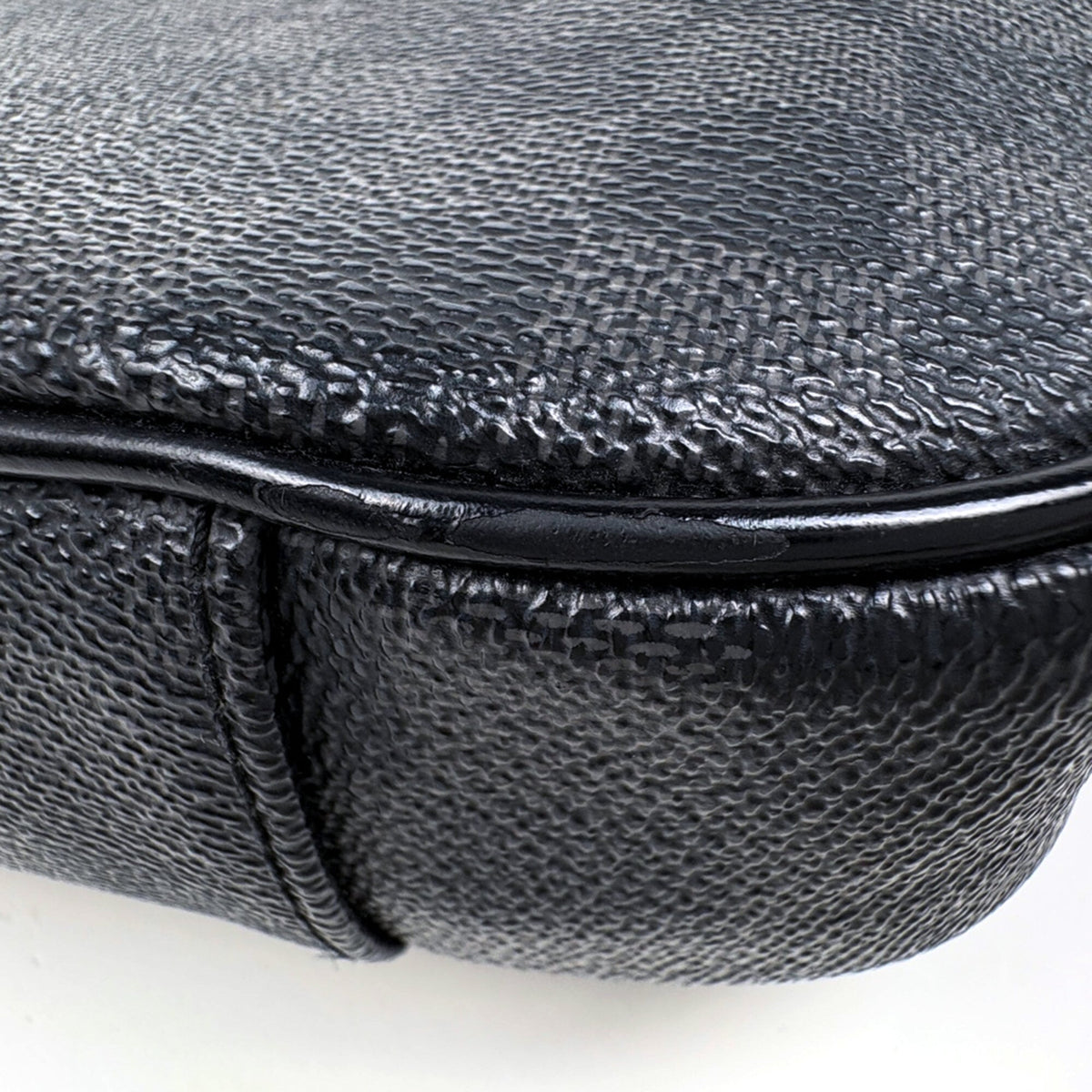Louis Vuitton Black Noir Damier Graphite Fanny Pack Handbag Sling Bag (Pre-Owned)