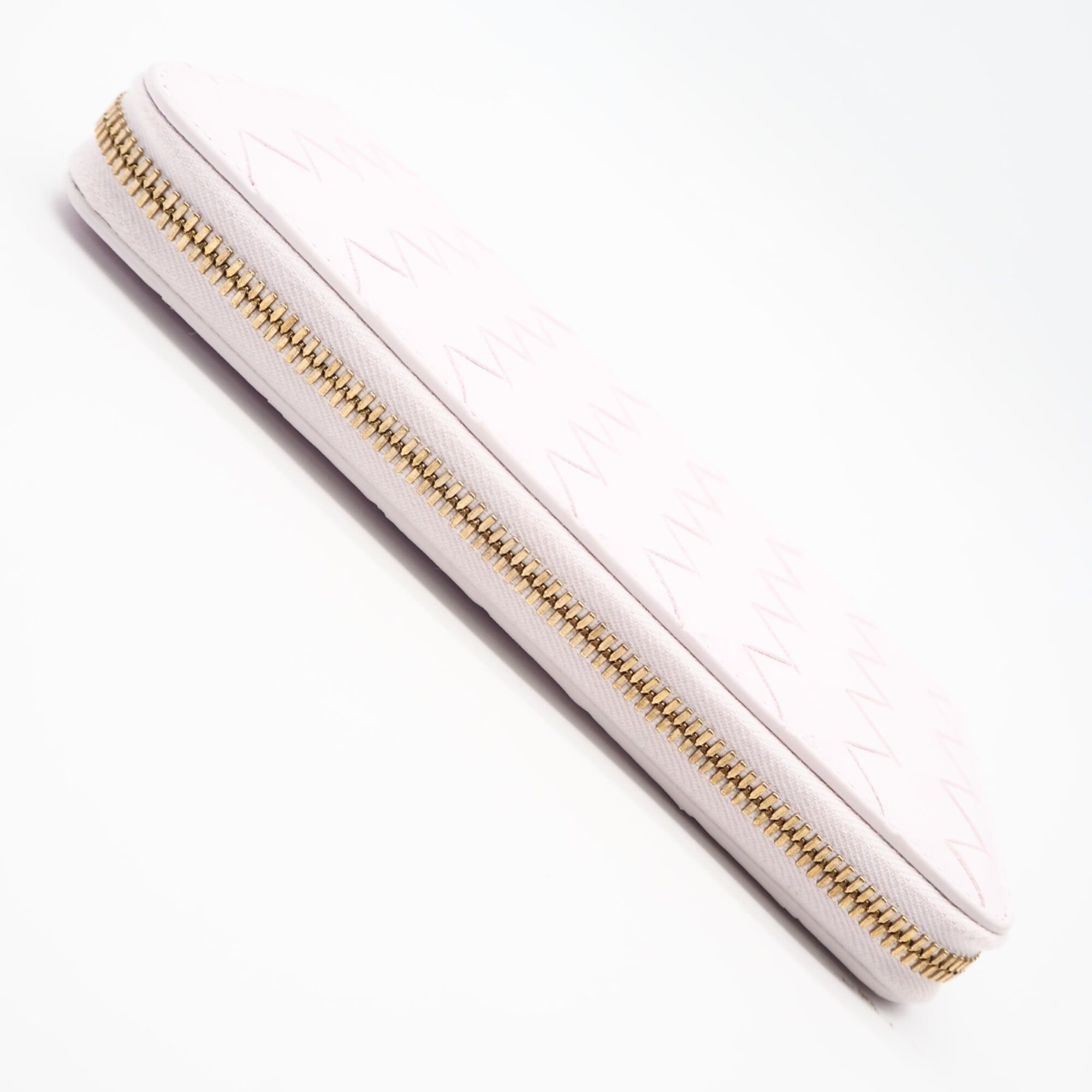 Bottega Veneta Intrecciato Pink Leather Long Wallet (Bi-Fold) (Pre-Owned)