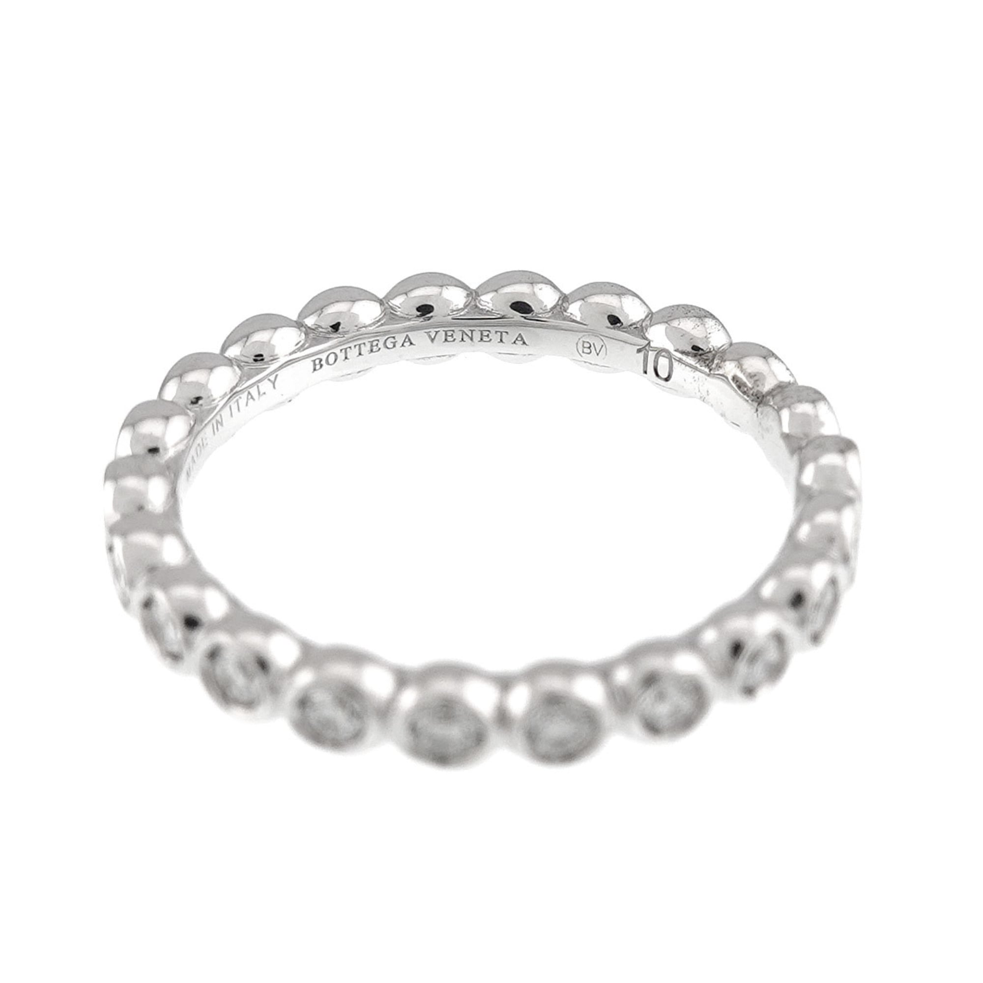 Bottega Veneta White Gold (18K) Band Ring (Pre-Owned)