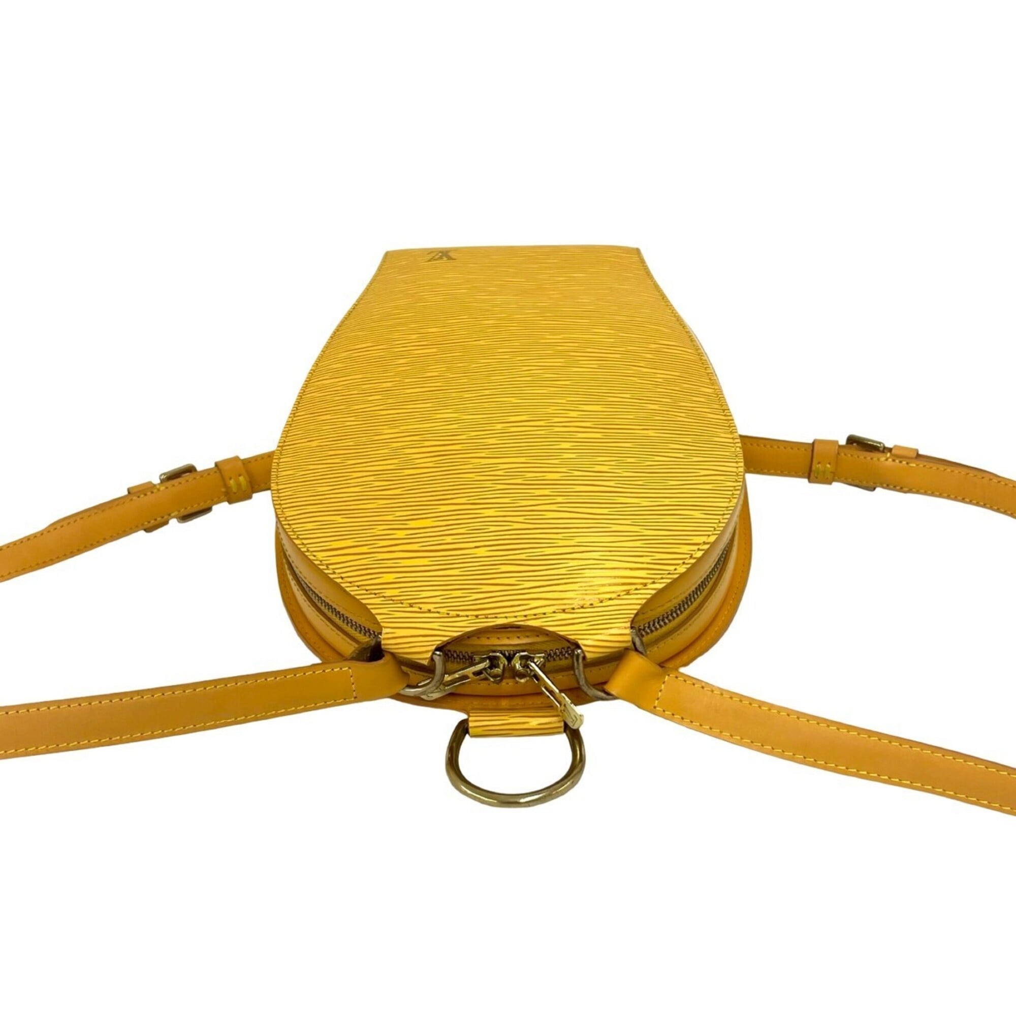 Louis Vuitton Yellow Leather Backpack (Pre-Owned)