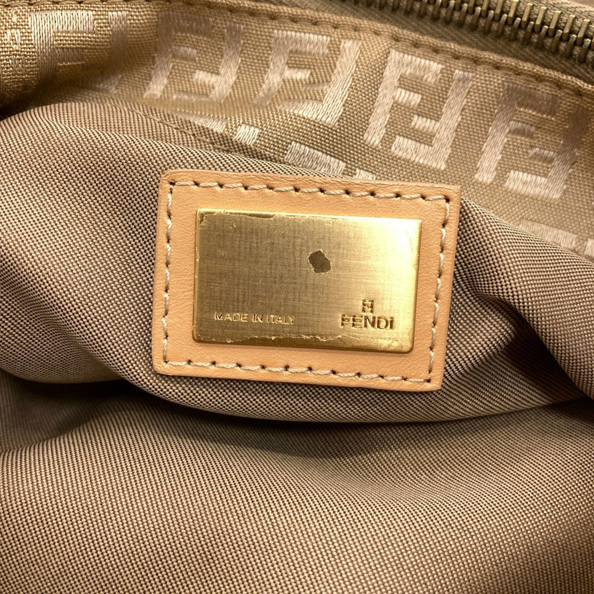 Fendi Brown Canvas Handbag (Pre-Owned)