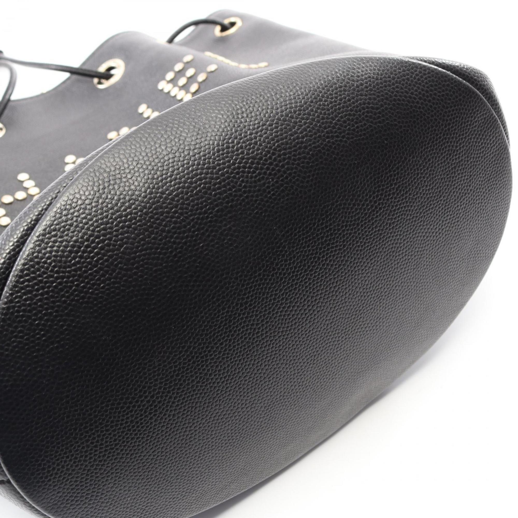 Chanel Black Leather Handbag Shoulder Bag (Pre-Owned)