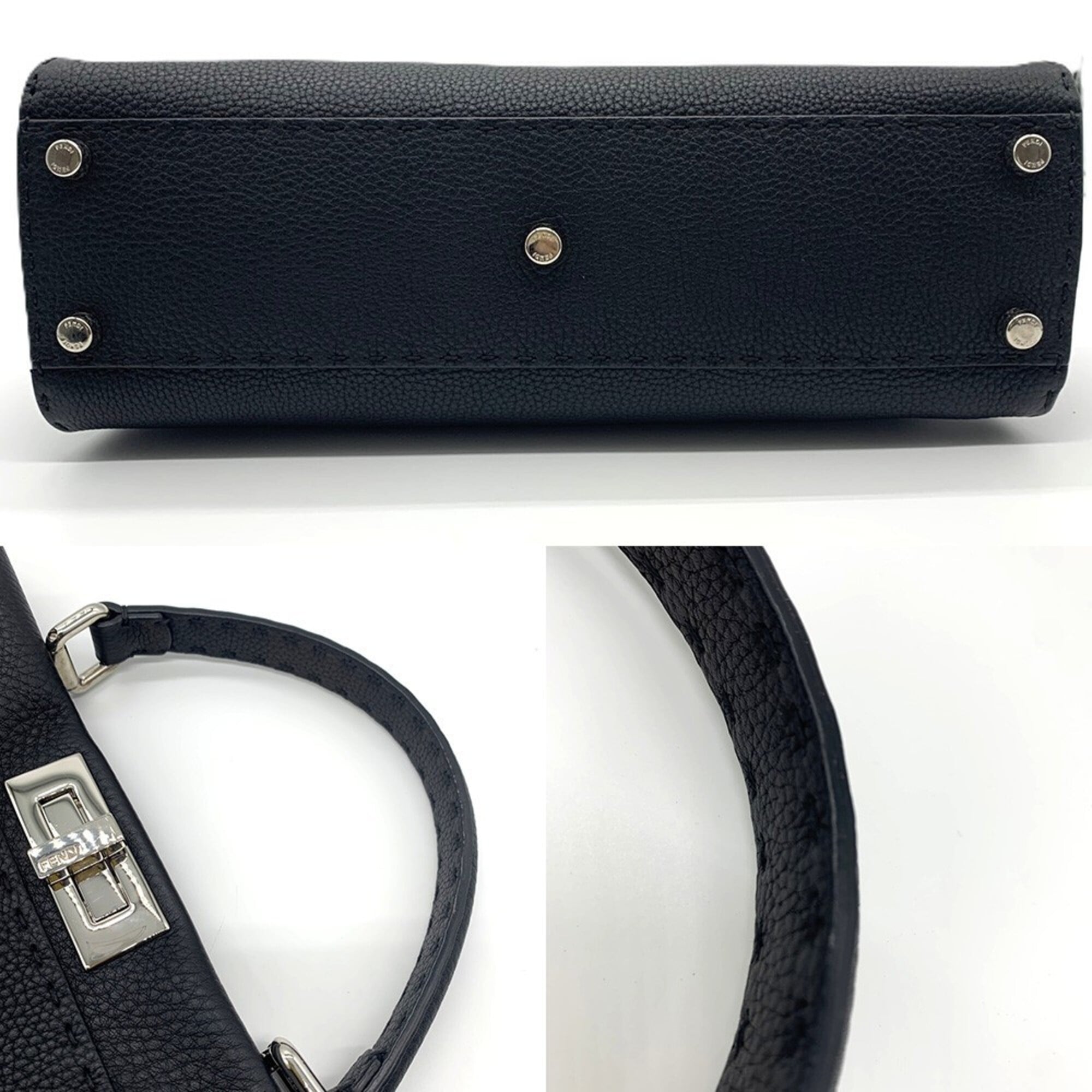 Fendi Black Leather Shoulder Bag (Pre-Owned)