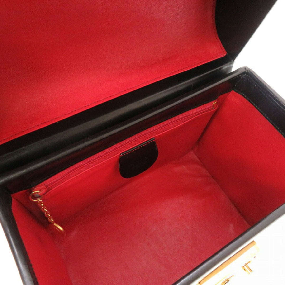 Gucci Black Leather Handbag Vanity Bag (Pre-Owned)