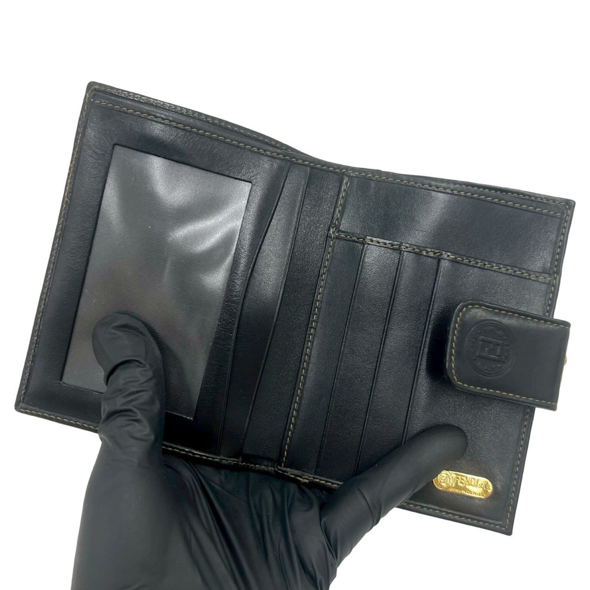 Fendi Brown Khaki Pvc Leather Wallet (Bi-Fold) (Pre-Owned)