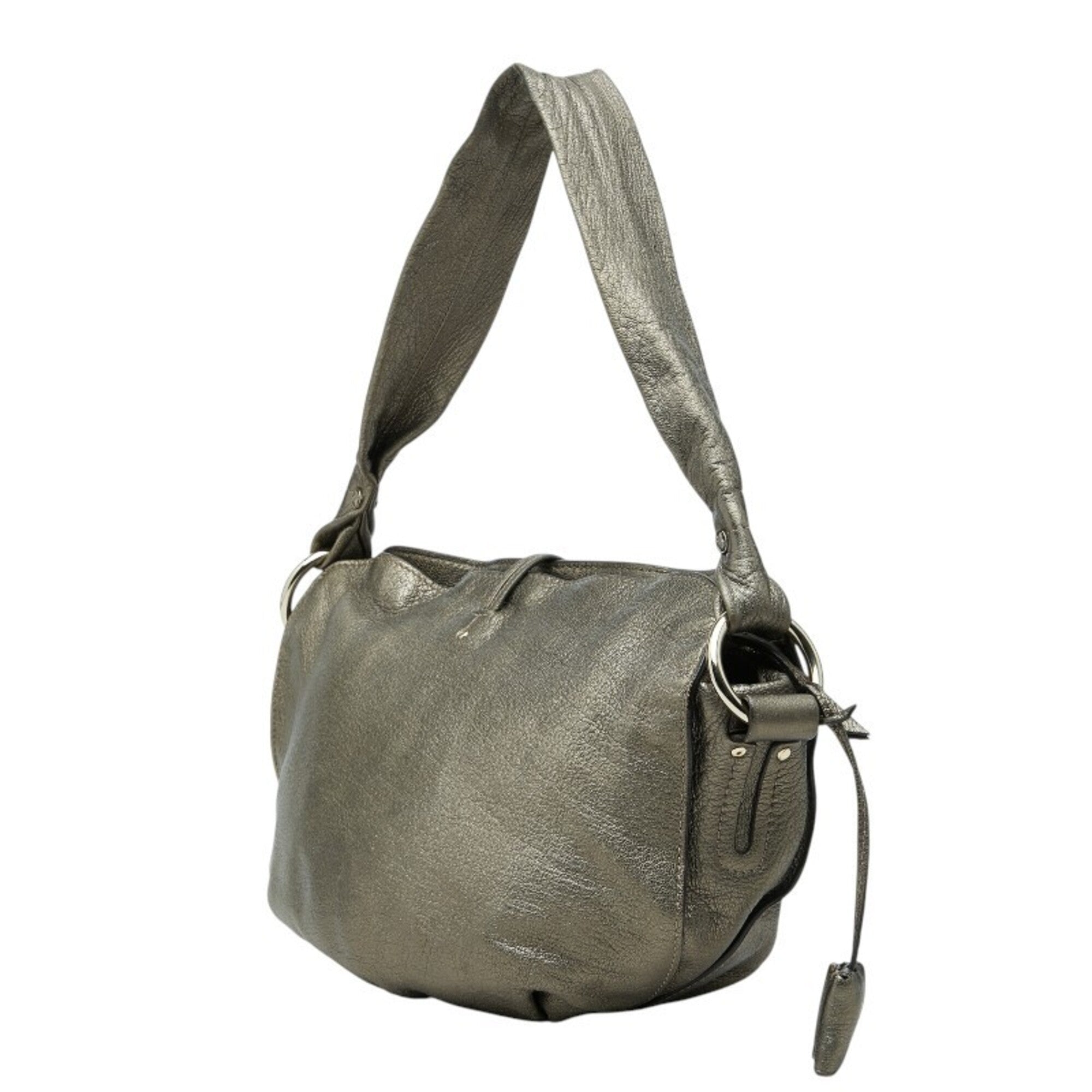 Celine Metallic Bronze Leather Shoulder Bag (Pre-Owned)