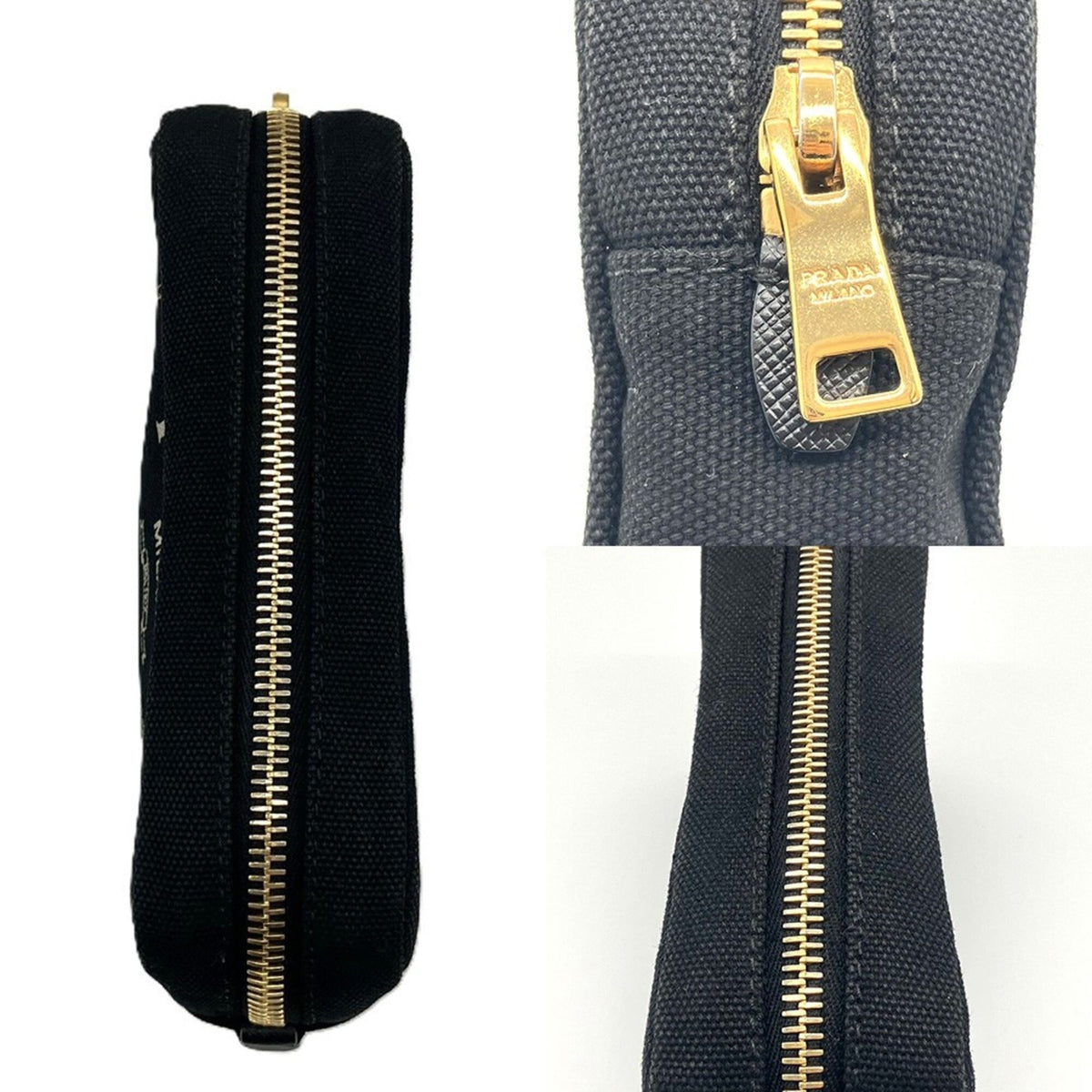 Prada Black Canapa Pouch (Pre-Owned)