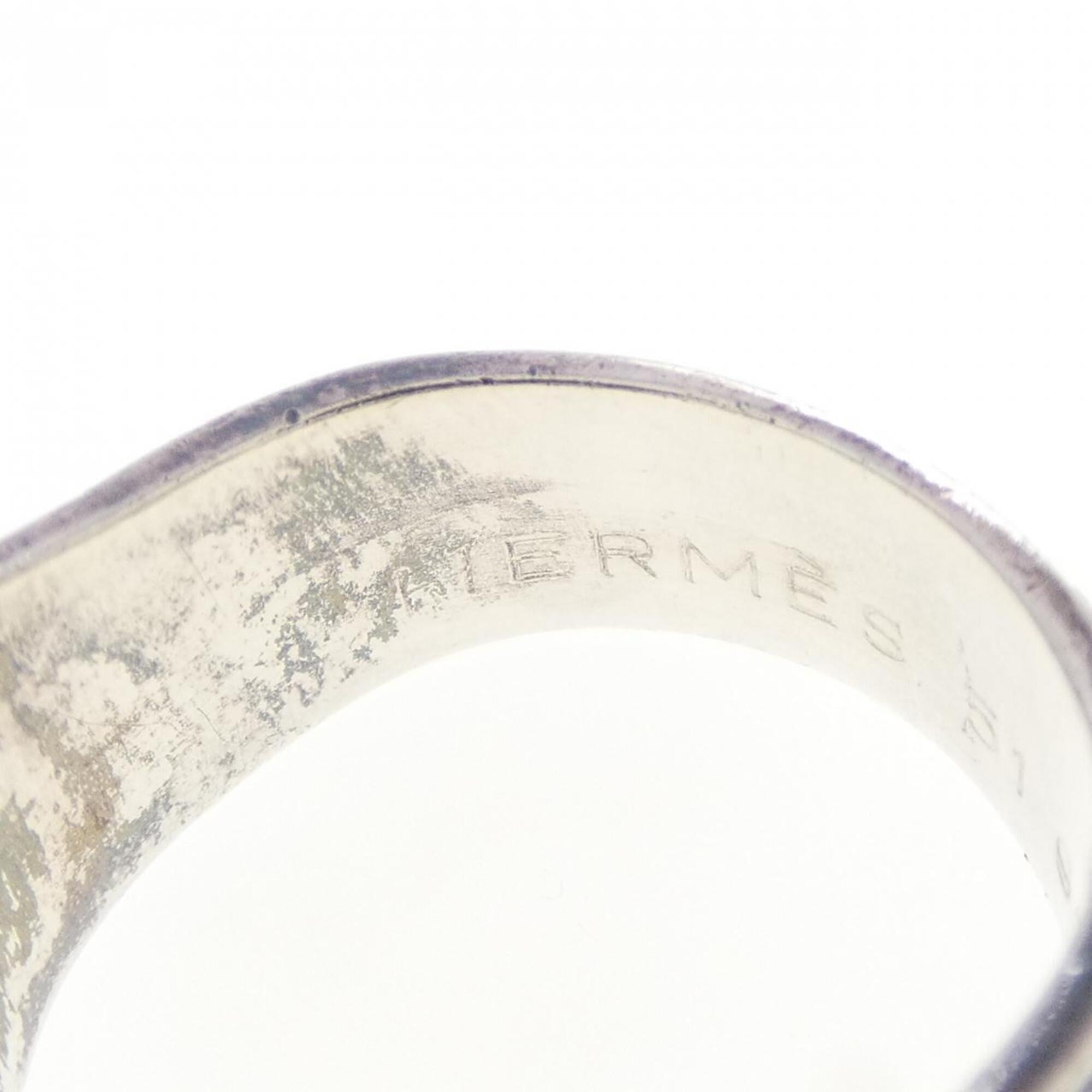 Hermes Silver 925 Band Ring (Pre-Owned)