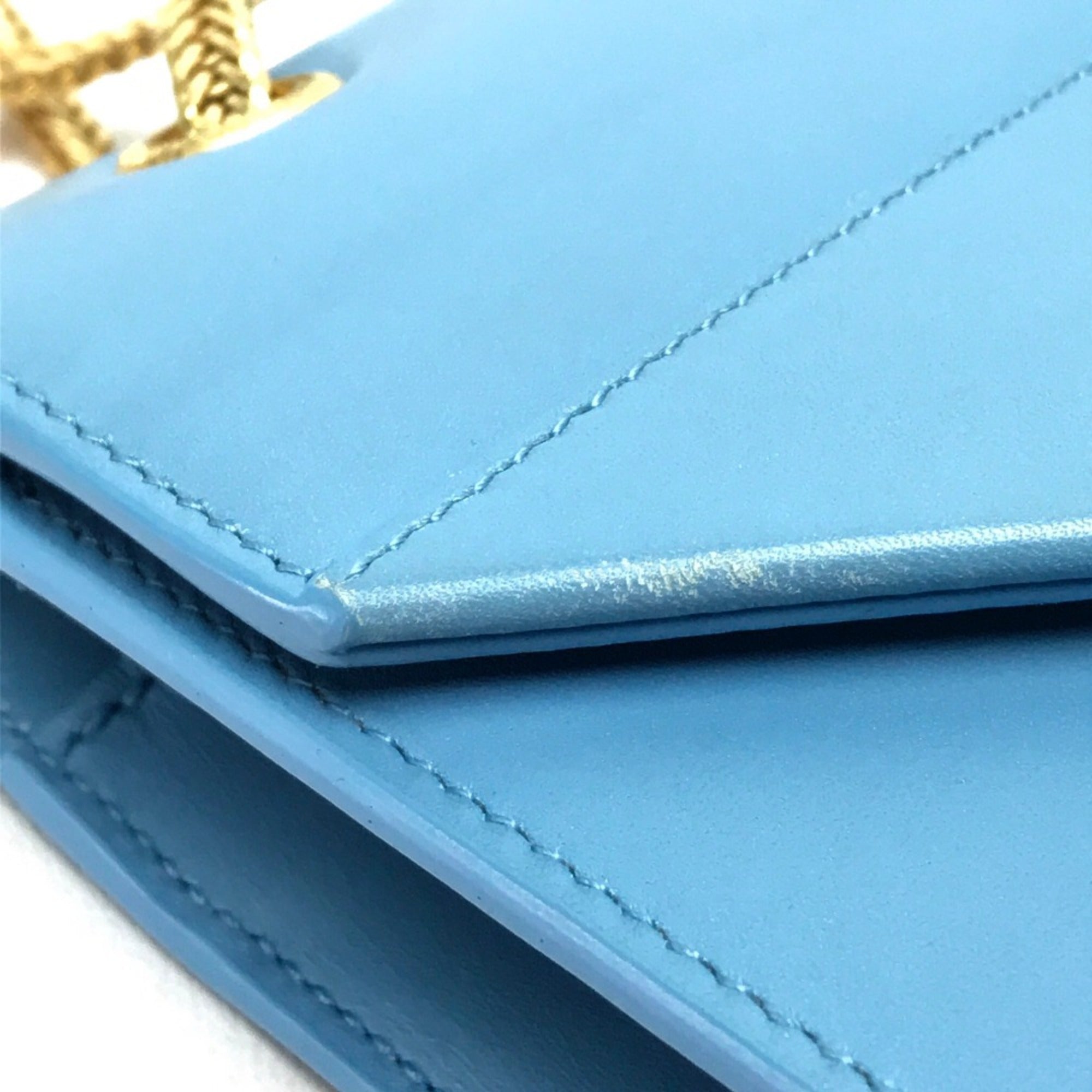 Saint Laurent Blue Leather Shoulder Bag (Pre-Owned)