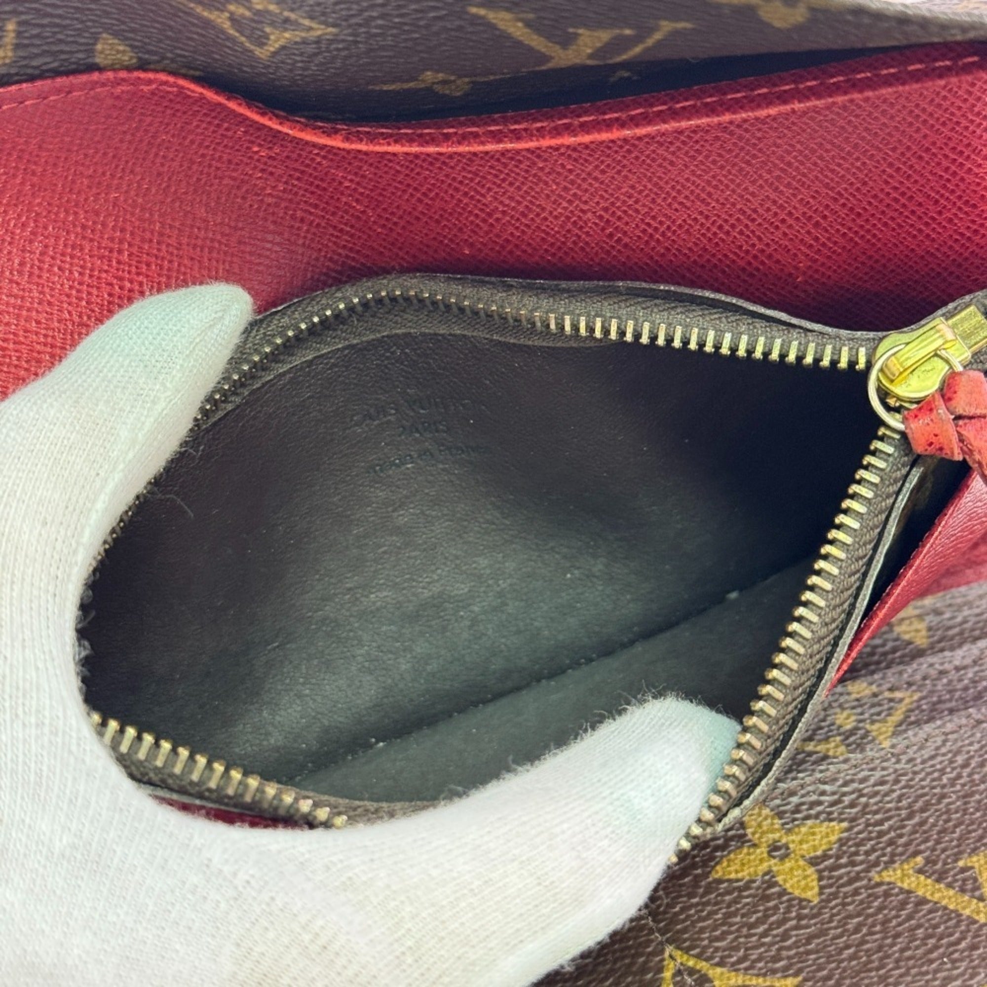Louis Vuitton Monogram Brown Monogram Red Color Monogram Long Wallet (Bi-Fold) (Pre-Owned)