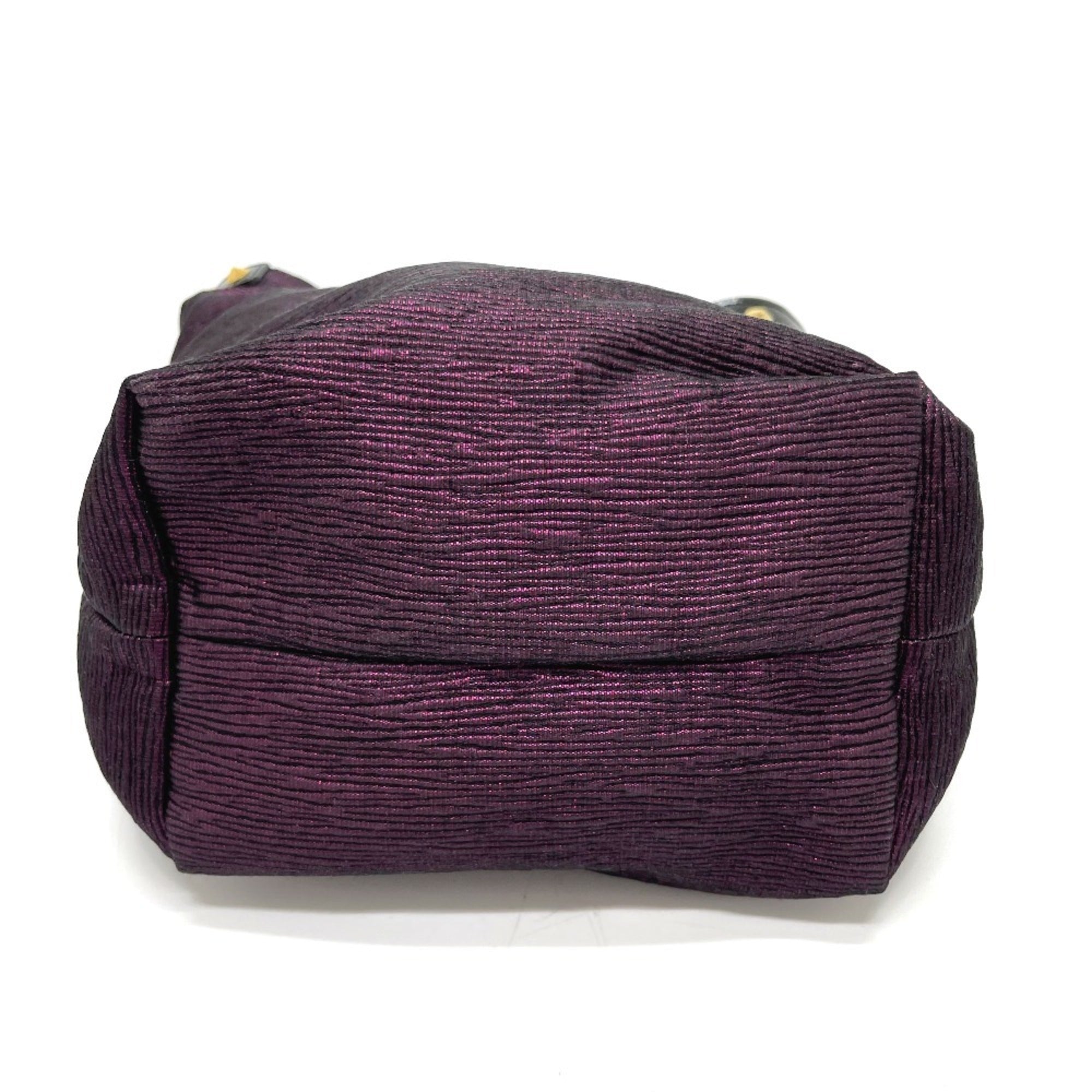 Louis Vuitton Black Purple Canvas Leather Handbag Tote Bag (Pre-Owned)