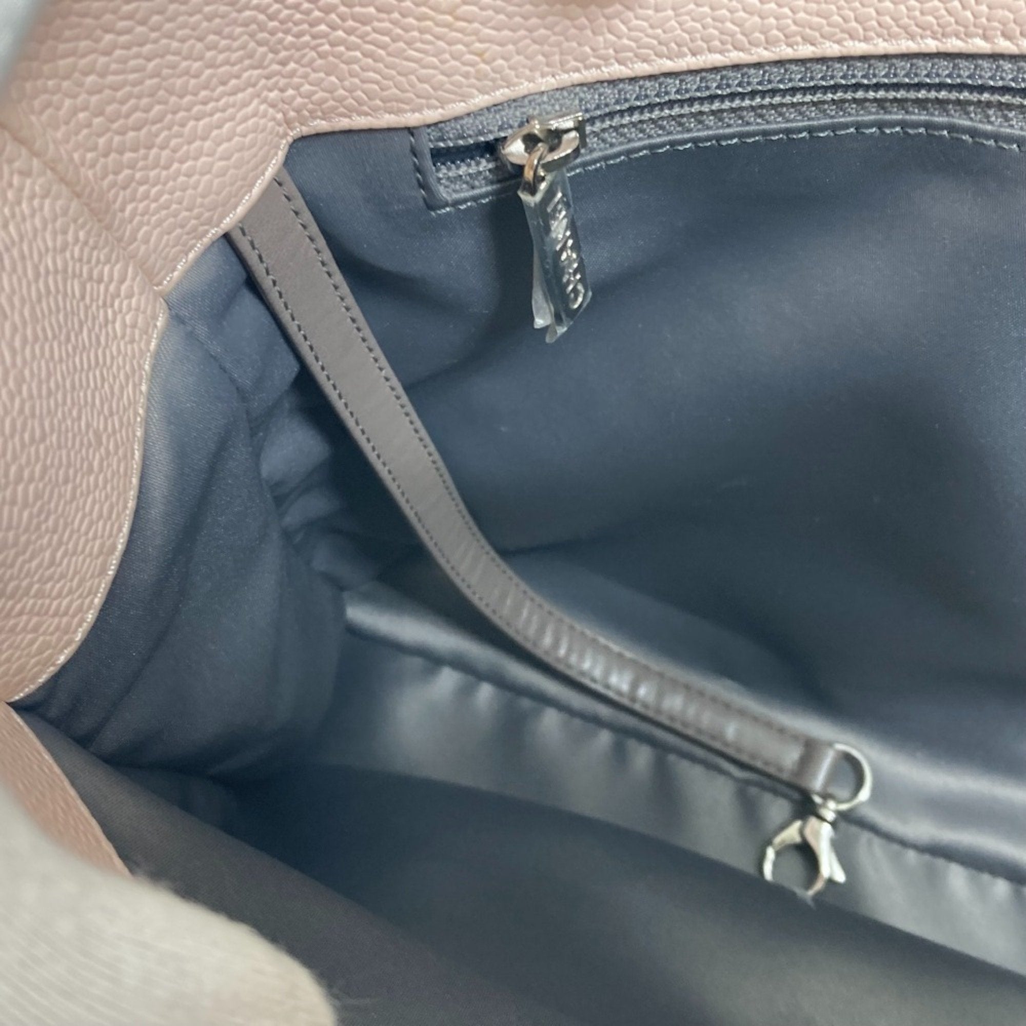 Chanel Matelasse Pink Grained Calfskin Shoulder Bag Tote Bag (Pre-Owned)