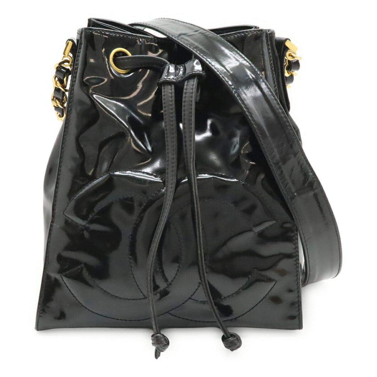 Chanel Black Leather Shoulder Bag (Pre-Owned)