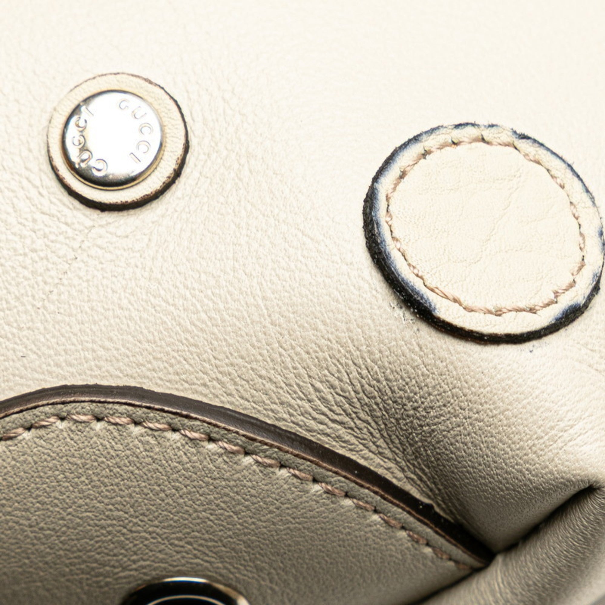 Gucci Beige Pvc Leather Handbag (Pre-Owned)