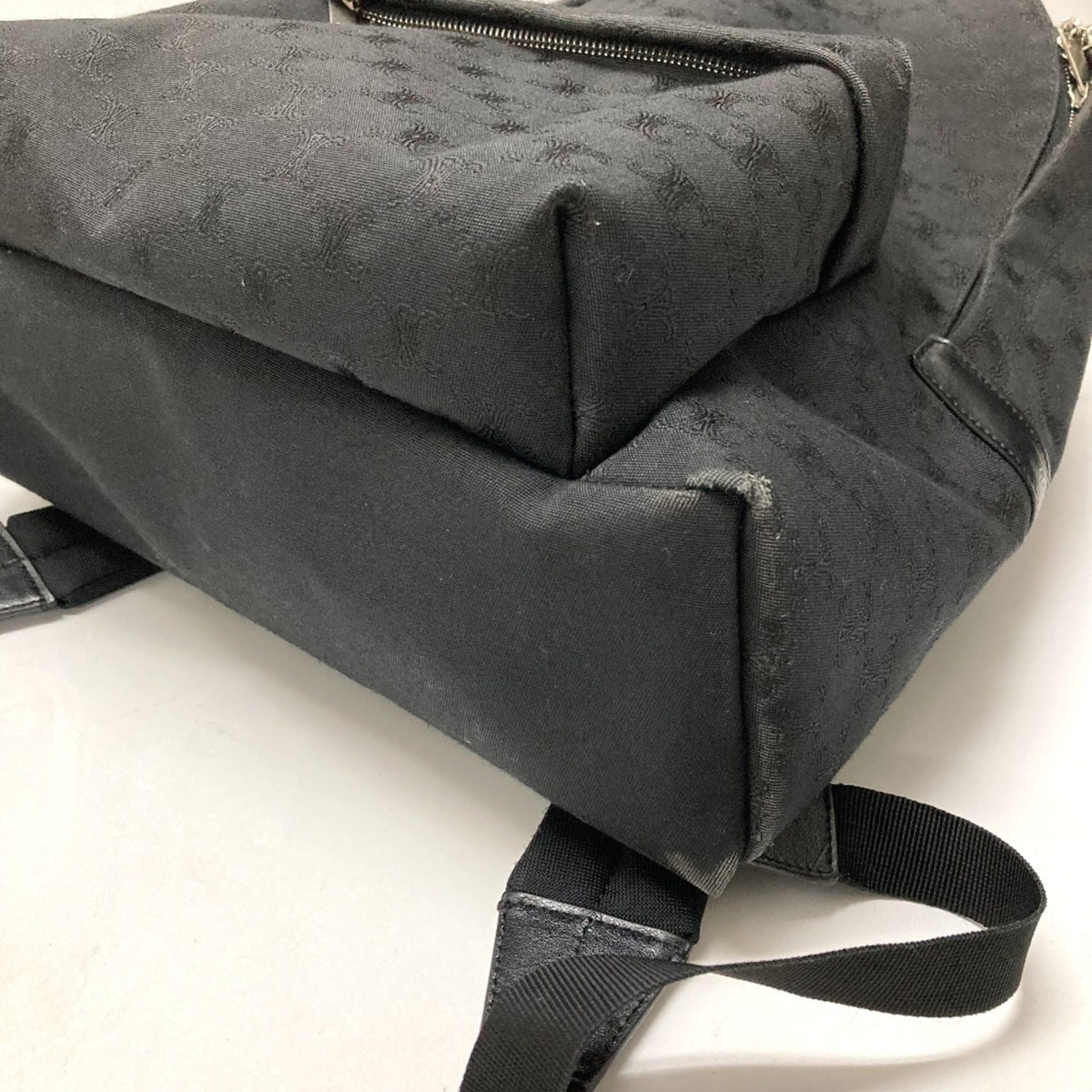 Celine Black Canvas Leather Backpack (Pre-Owned)