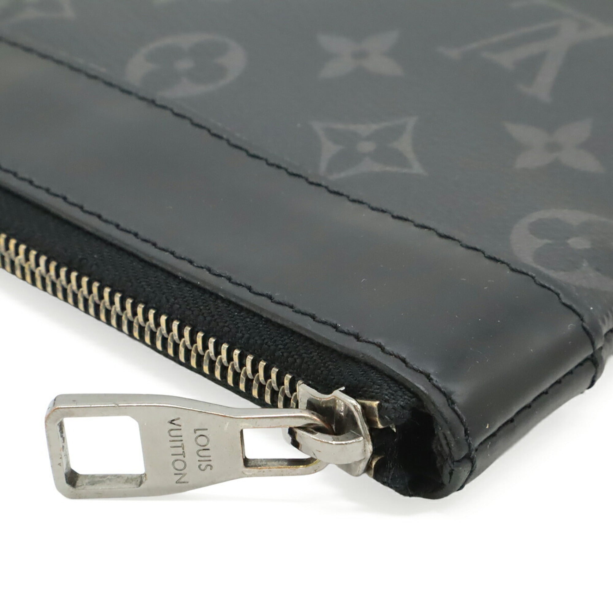 Louis Vuitton Monogram Eclipse Black Gray Monogram Eclipse Clutch Bag (Pre-Owned)