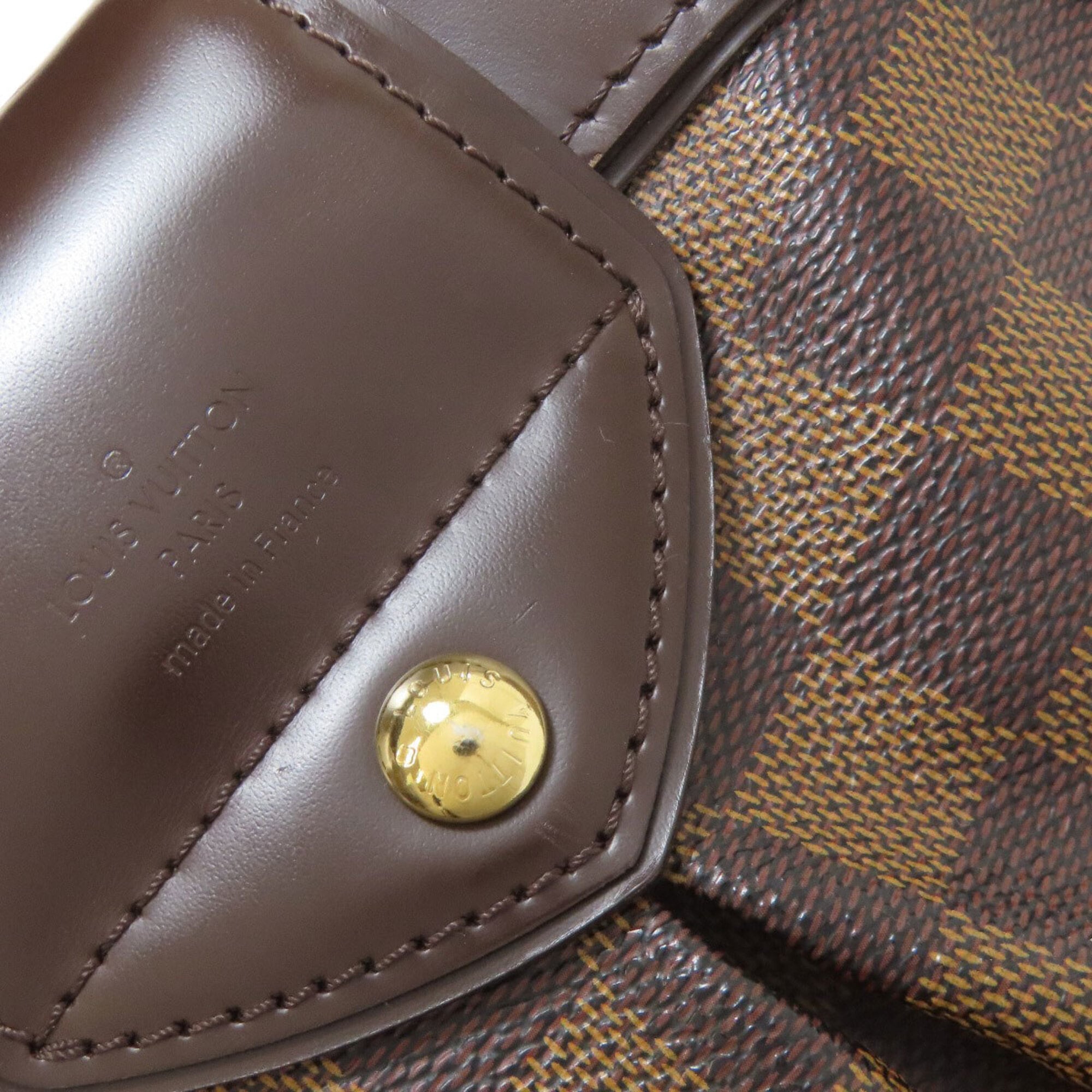 Louis Vuitton Damier Canvas Ebene Damier Canvas Shoulder Bag (Pre-Owned)