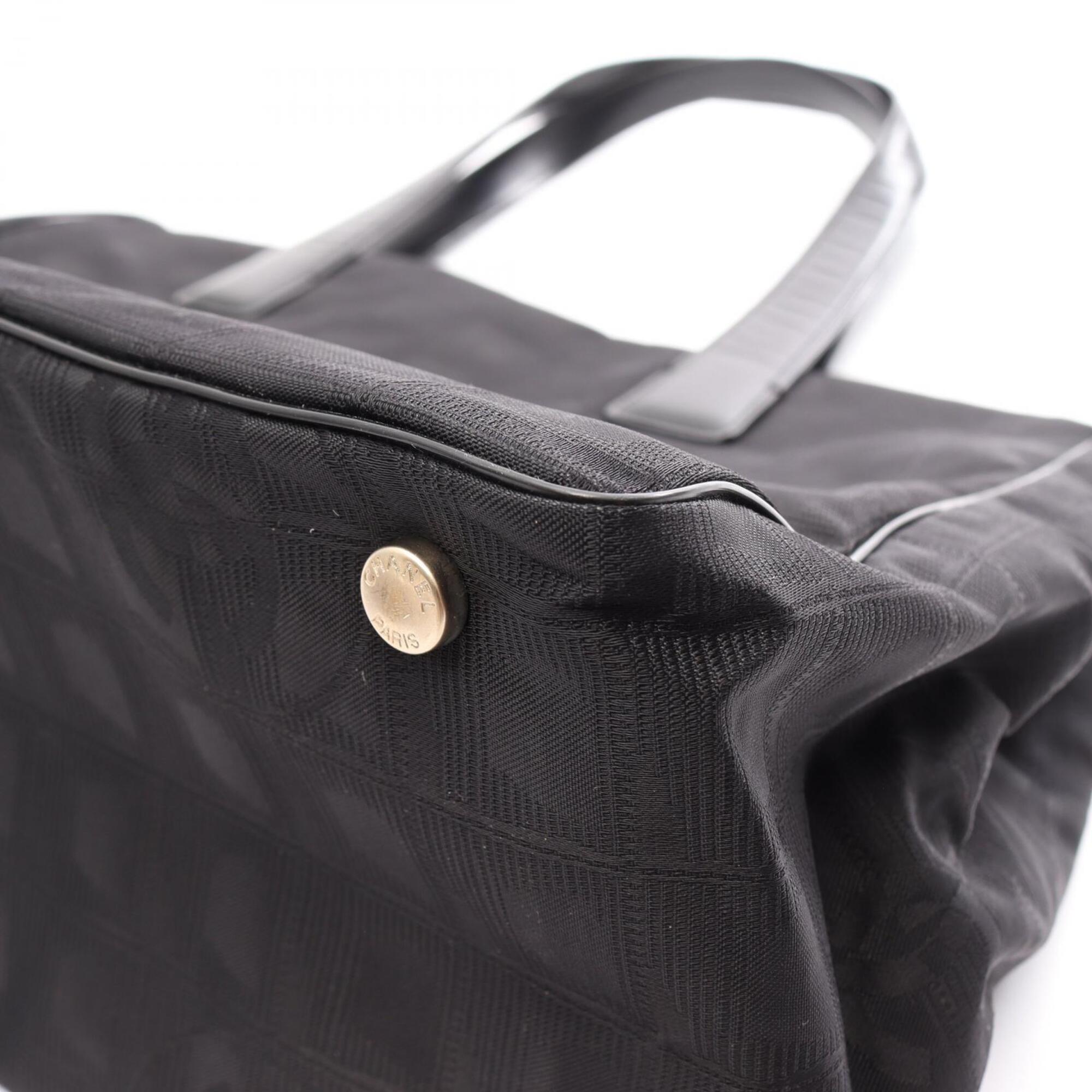 Chanel Black New Travel Line Handbag Tote Bag (Pre-Owned)