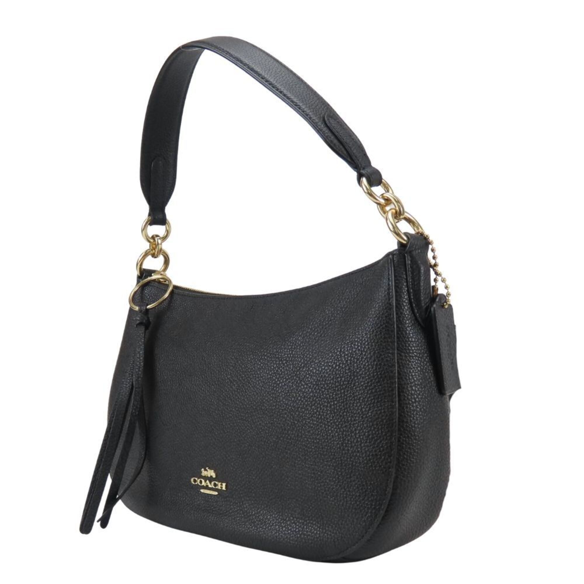 Coach Black Leather Shoulder Bag (Pre-Owned)