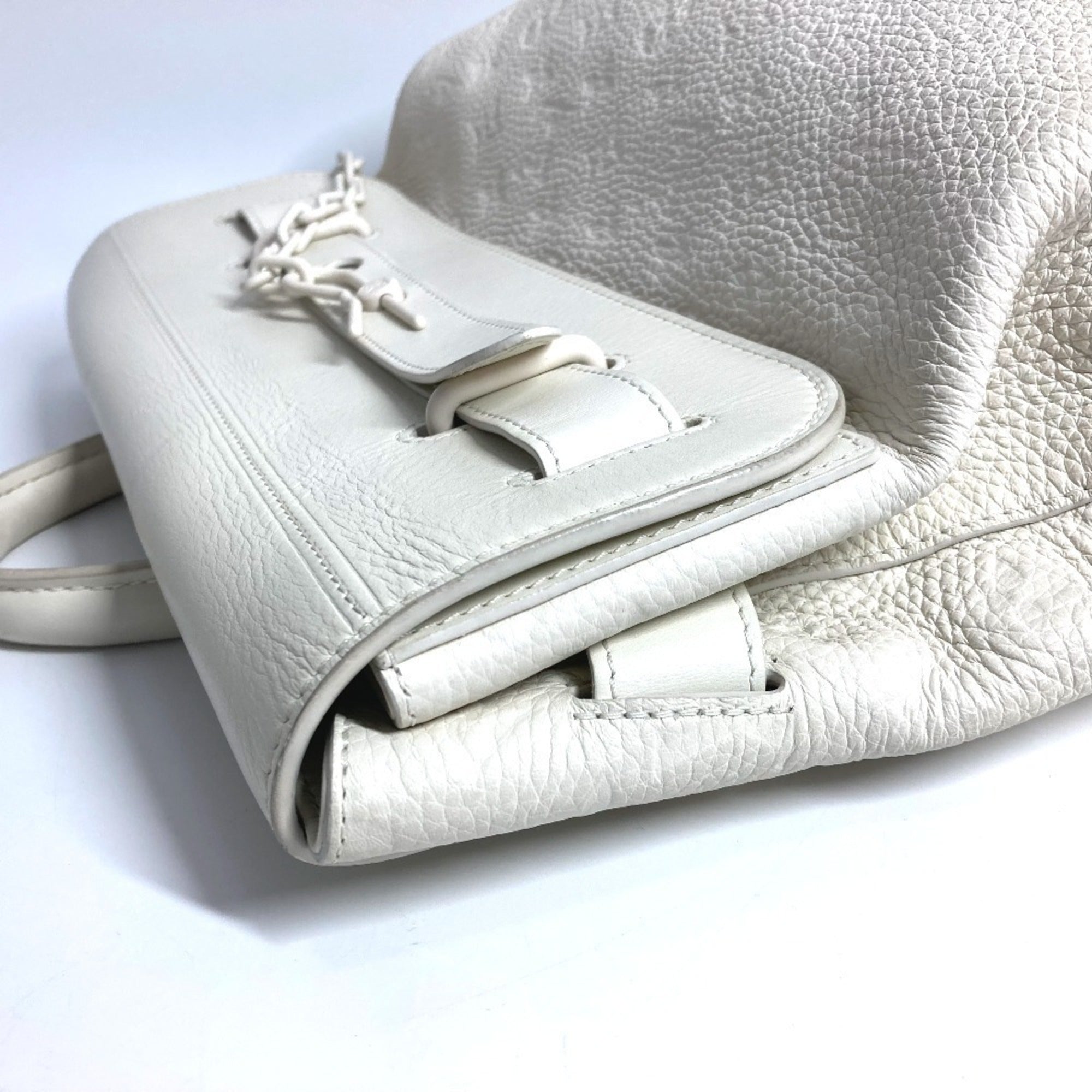 Louis Vuitton Blanc White Leather Handbag Shoulder Bag Tote Bag (Pre-Owned)