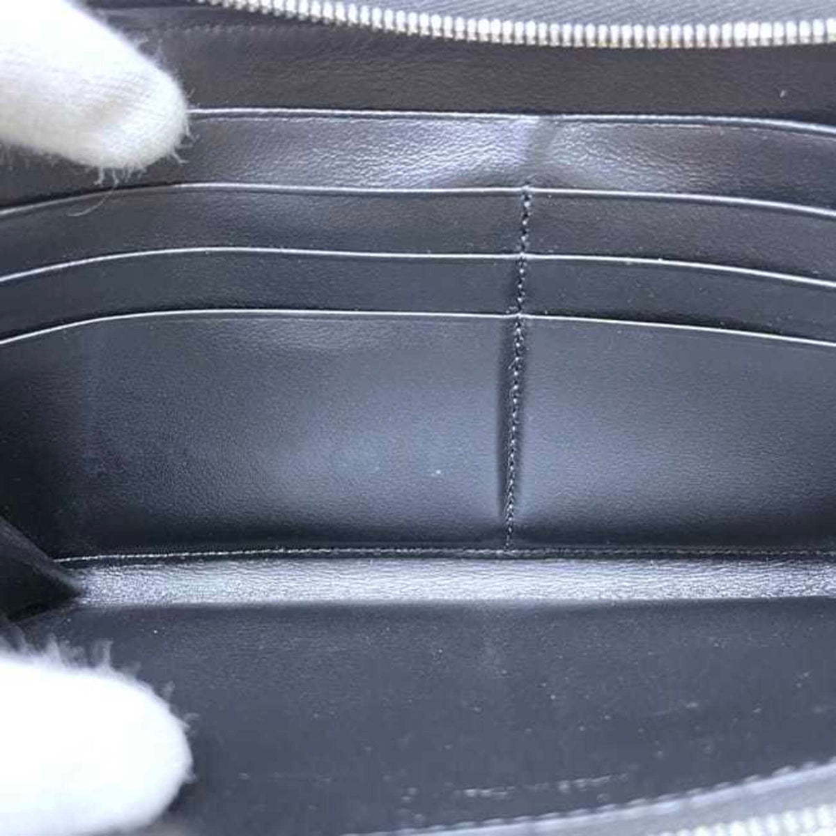 Celine Black Leather Long Wallet (Bi-Fold) (Pre-Owned)