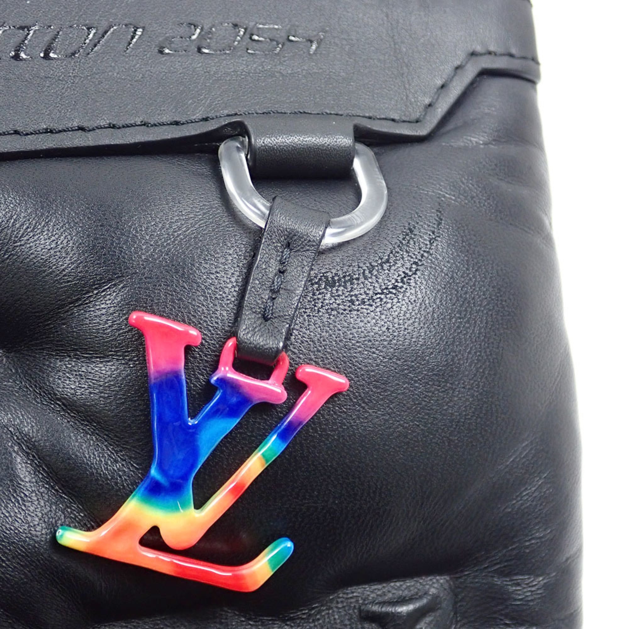 Louis Vuitton Black Noir Leather Clutch Bag Pochette (Pre-Owned)